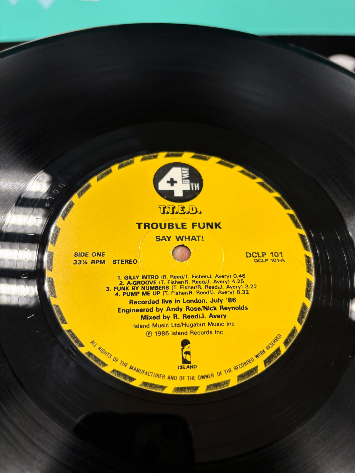 Trouble Funk: Say What!, LP, 1st pressing, 4th & Broadway, UK 1986
