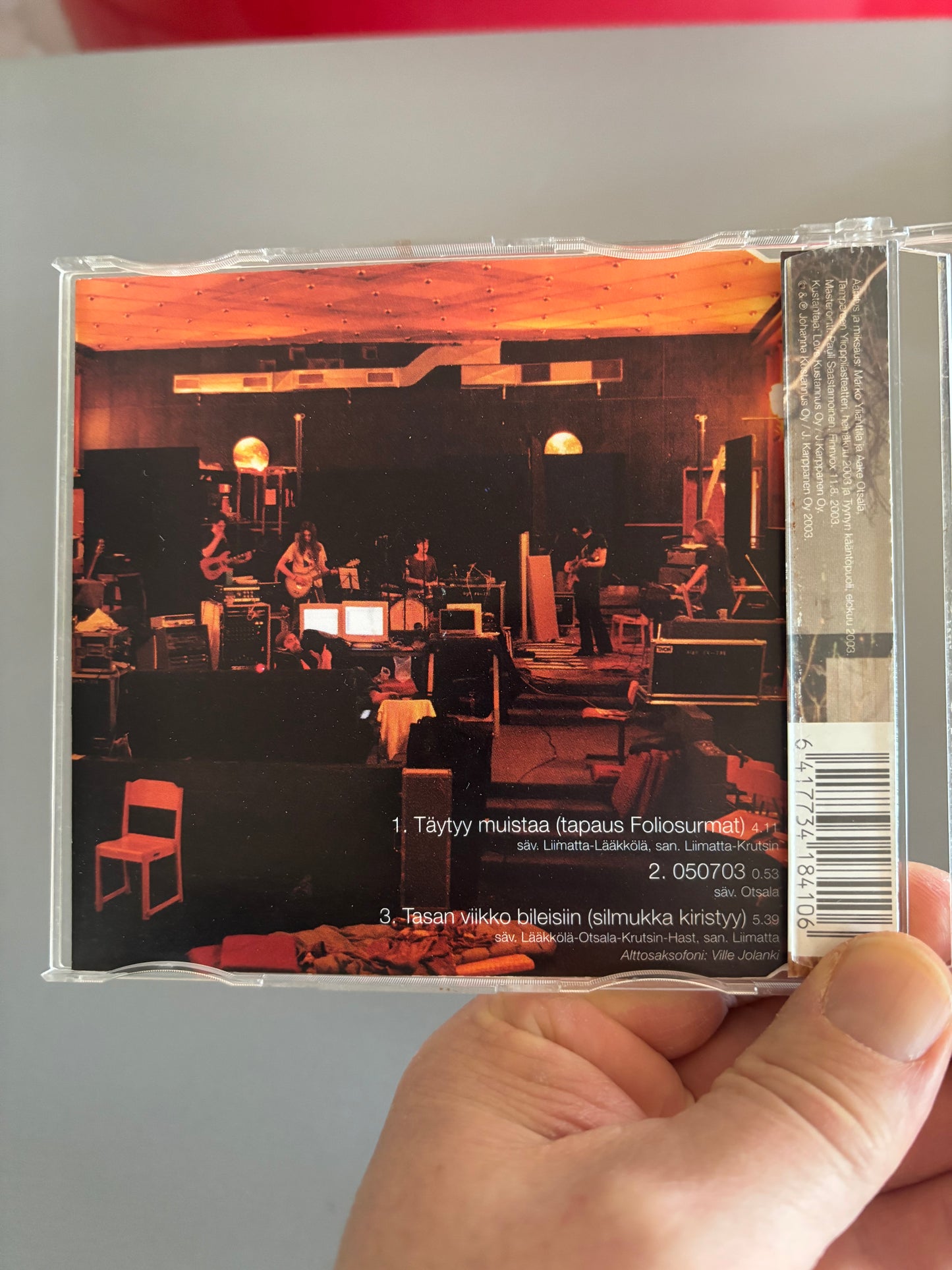 Absoluuttinen Nollapiste: Täytyy Muistaa (tapaus Foliosurmat), CD single, Only pressing, Johanna Kustannus, Finland 2003