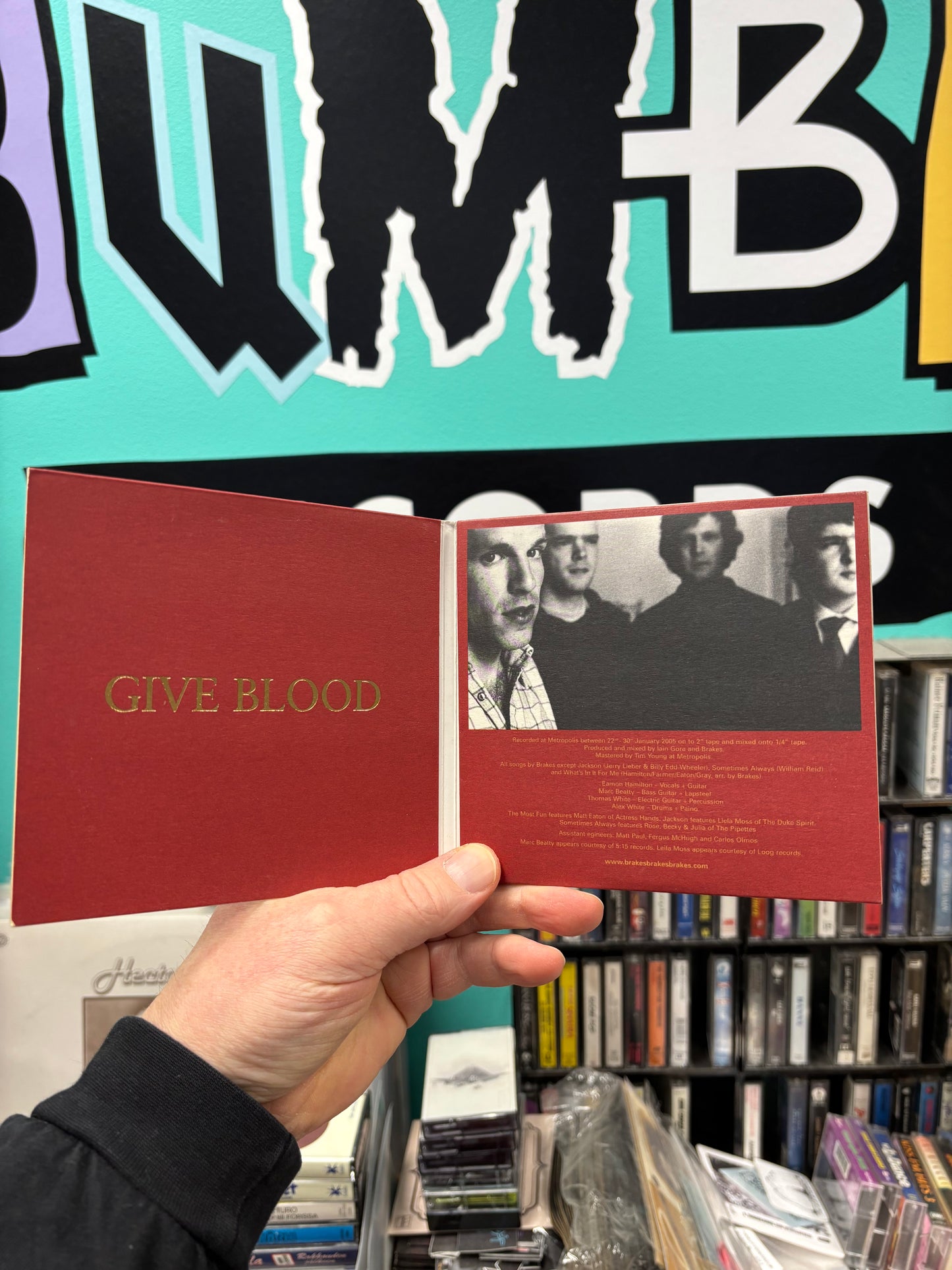 Brakes: Give Blood, CD, 1st pressing, Gatefold Cardboard Sleeve, Rough Trade, UK 2005