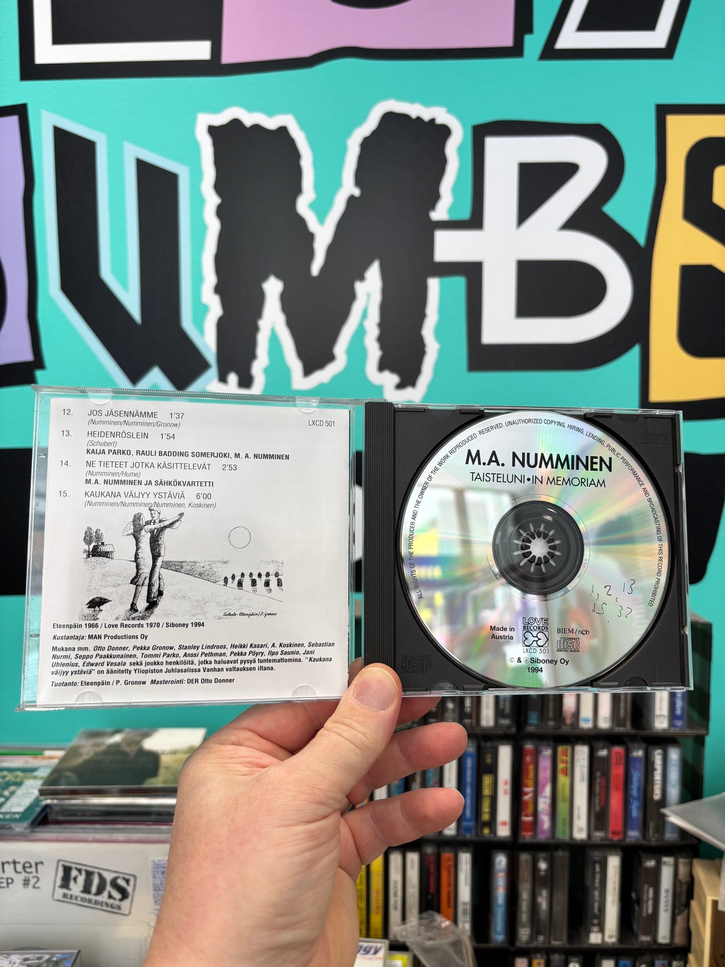 M.A. Numminen - Taisteluni -In Memoriam, CD, Only CD pressing, Love Records, Finland 1994