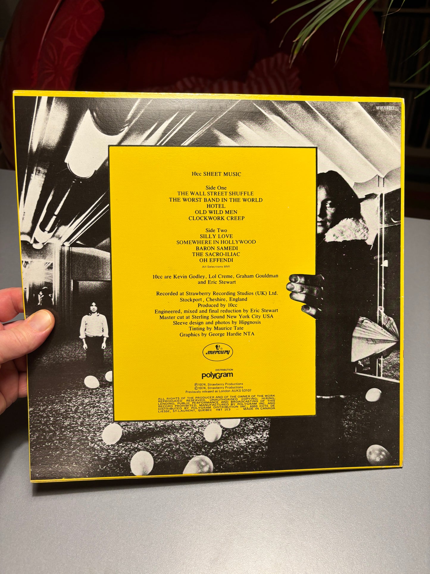 10cc: Sheet Music, LP, reissue, Mercury, Canada 1974?