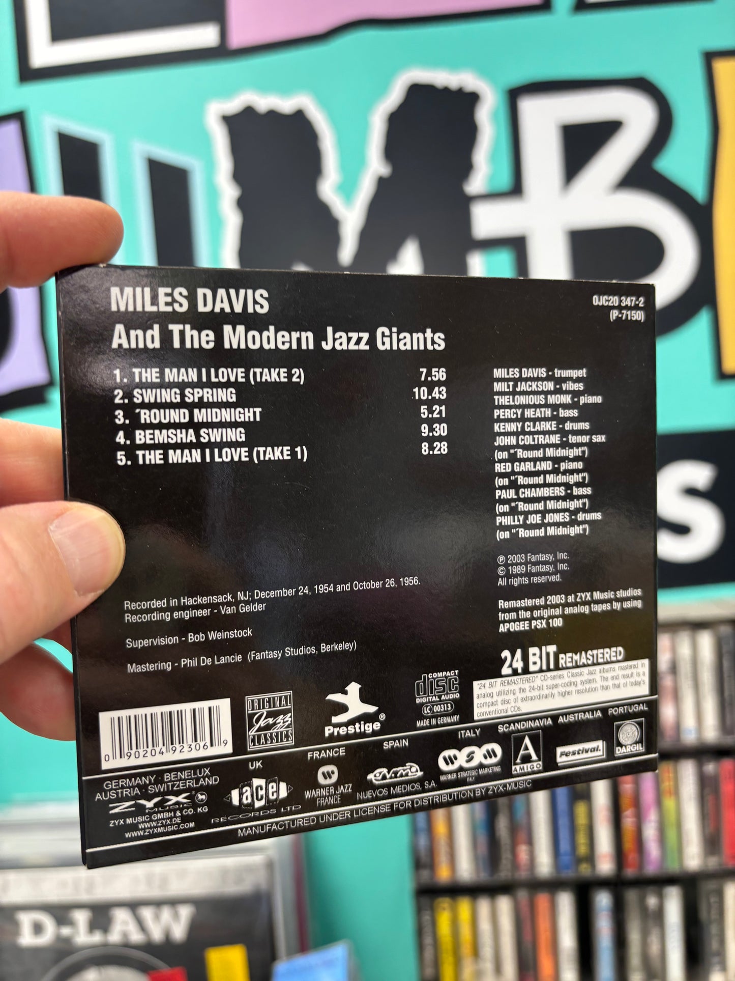 Miles Davis: Miles Davis And The Modern Jazz Giants, CD, compilation, reissue, remastered, Digipak, Original Jazz Classics, Prestige, ZYX Music, Germany 2003