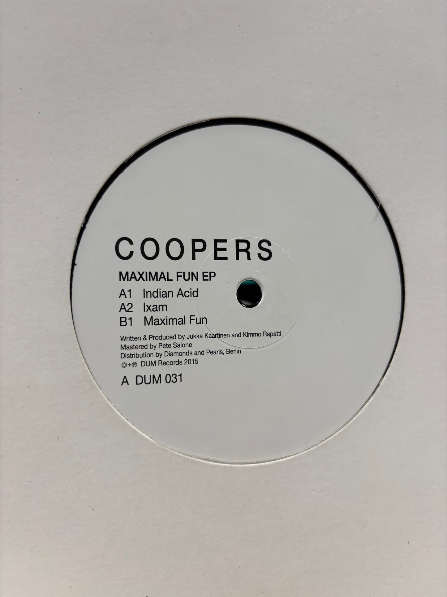 Coopers: Maximal Fun EP, 12inch, Only official pressing, Dum Records, Finland 2015