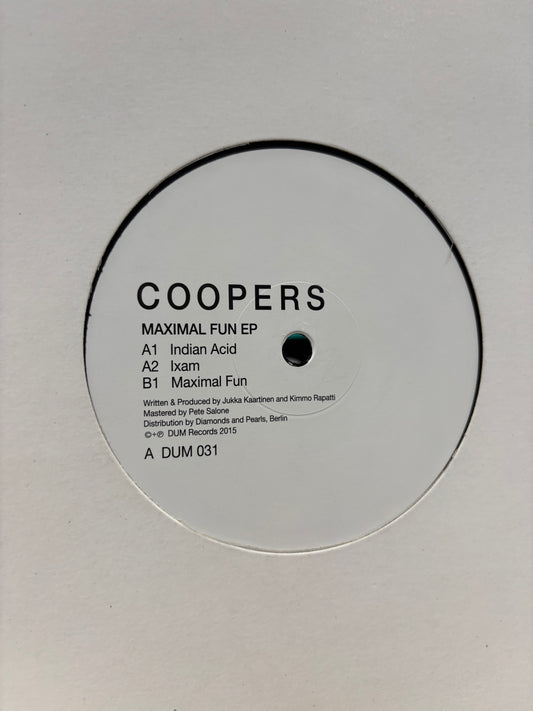 Coopers: Maximal Fun EP, 12inch, Only official pressing, Dum Records, Finland 2015