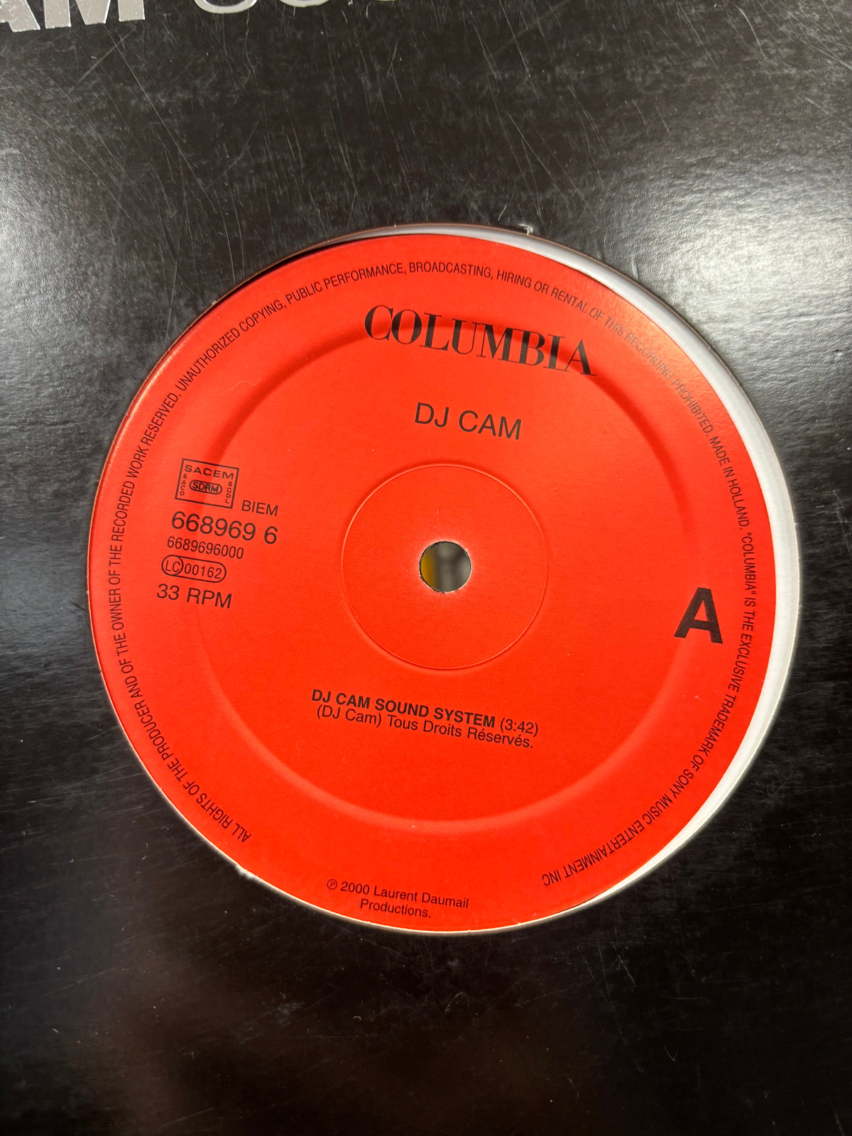 DJ Cam: Sound System, 12inch, Only vinyl pressing, Columbia, France 2000