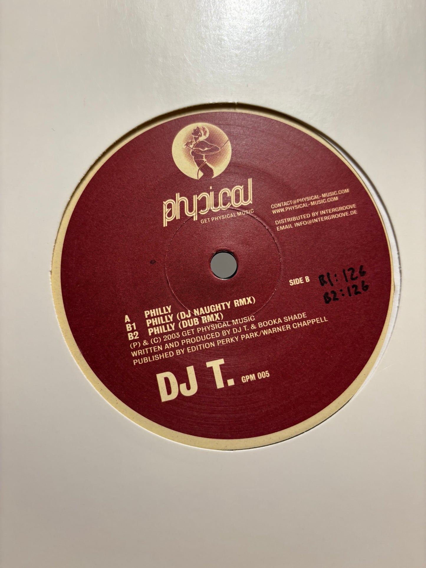 DJ T. : Philly, 12inch, Only pressing, Get Physical Music, Germany 2003