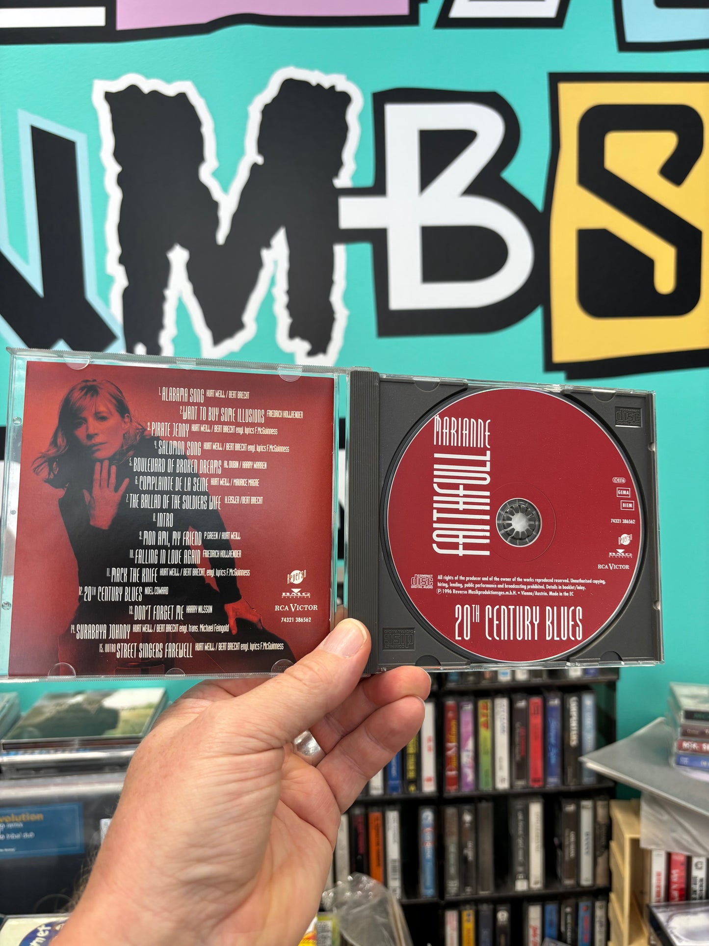 Marianne Faithfull: 20th Century Blues, CD, RCA Victor, Reverso, BMG Classics, Europe 1996