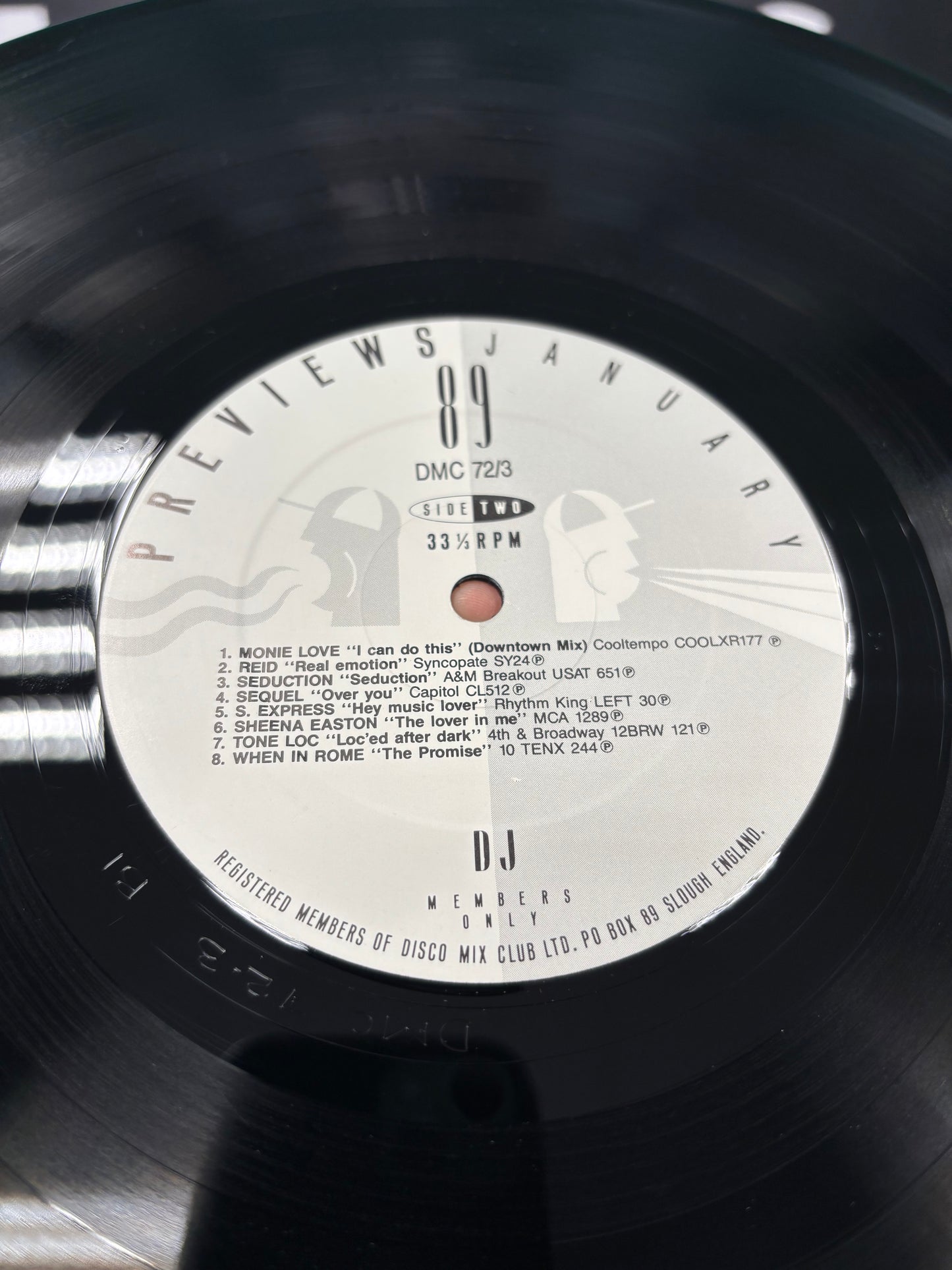 DMC - Previews - January 89, 12inch, Only pressing, DMC, UK 1989