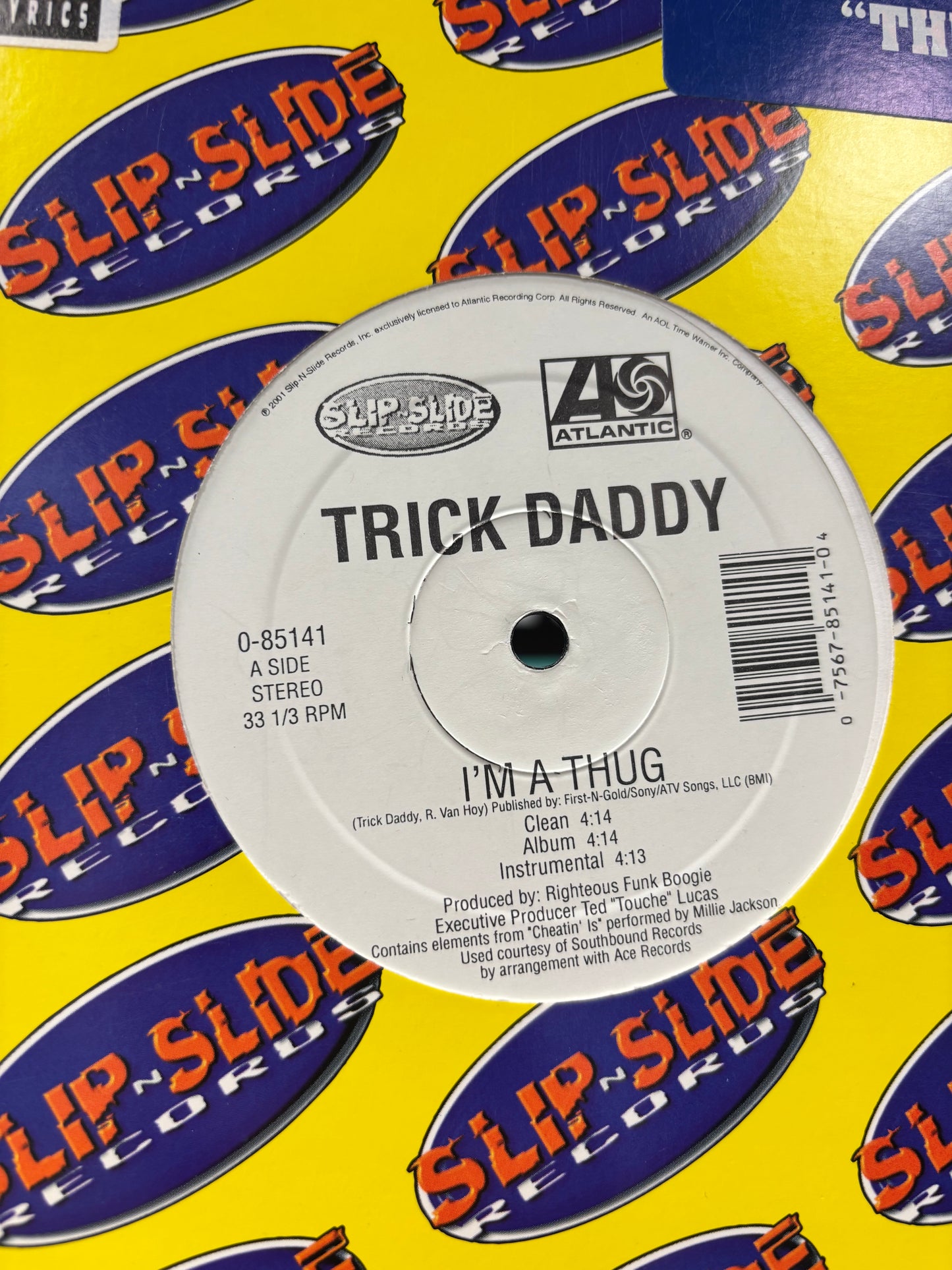 Trick Daddy: I’m A Thug, 12inch, 1st pressing, Slip-N-Slide Records, US 2001