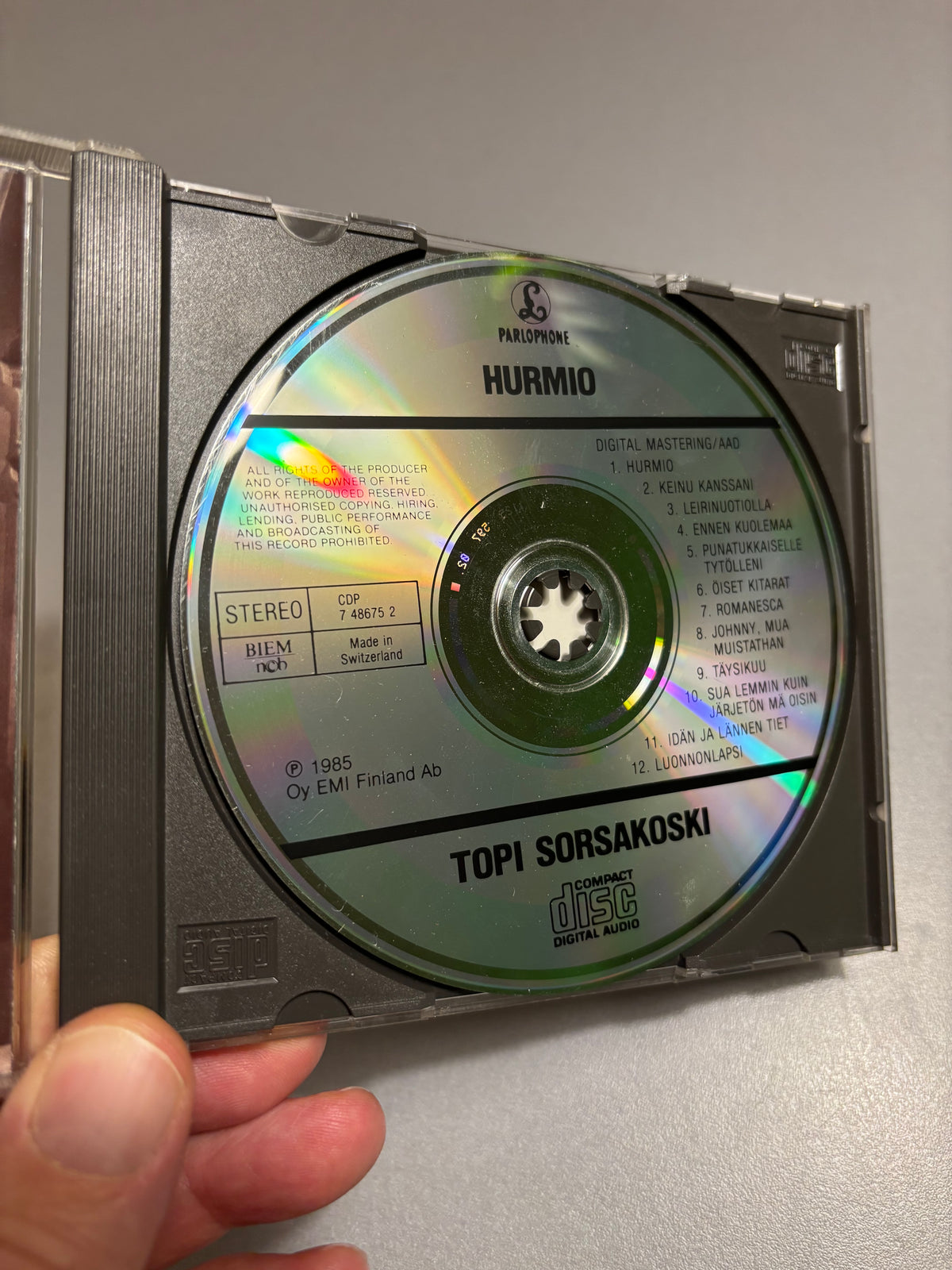 Topi Sorsakoski: Hurmio, CD, reissue, Parlophone, Finland year?