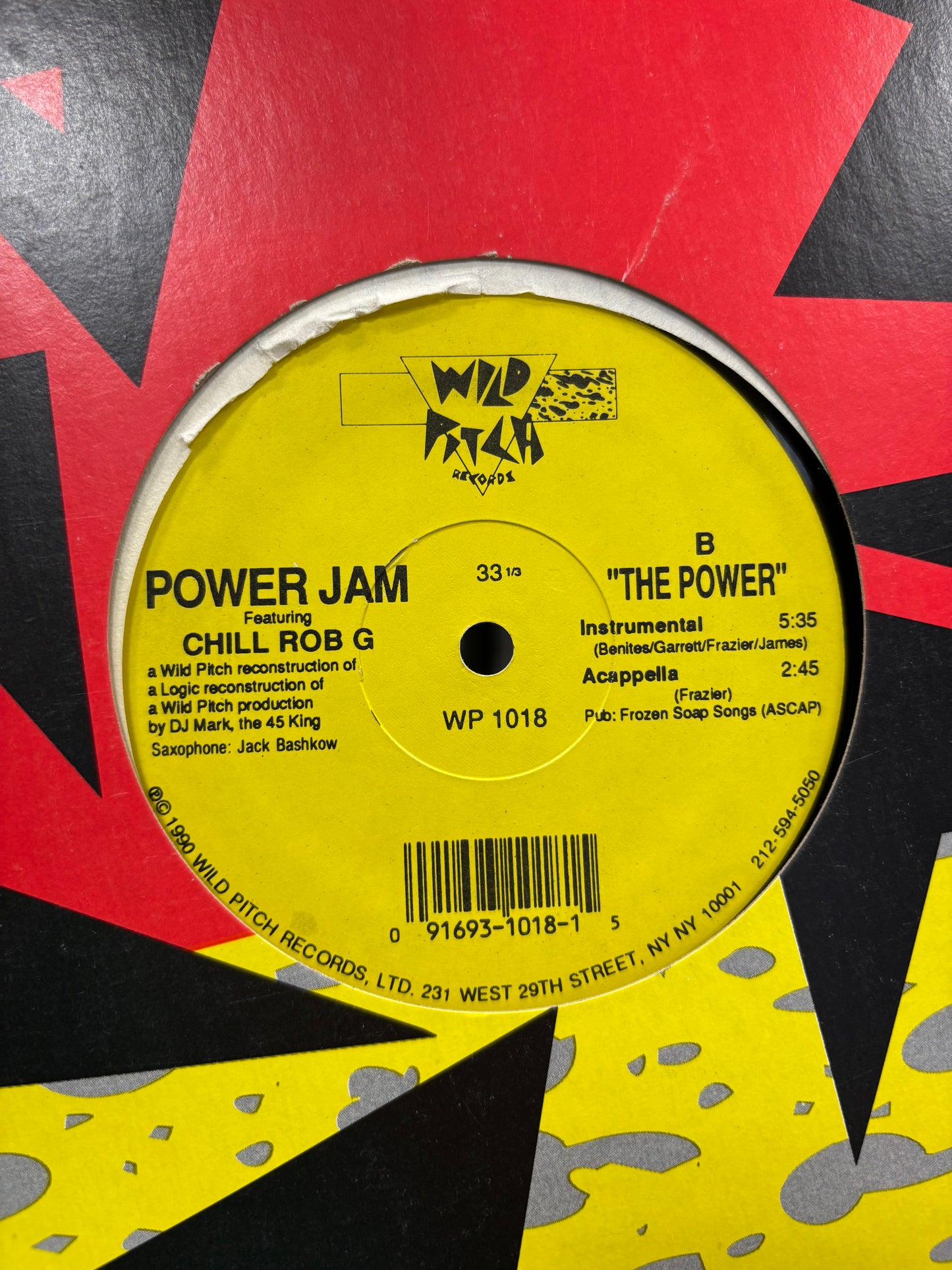 Power Jam featuring Chill Rob G: The Power, 12inch, repress, Wild Pitch, US 1990