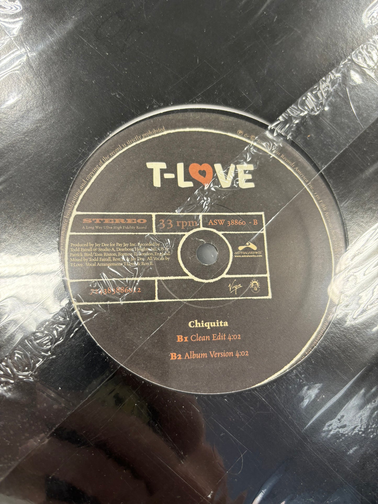 T-Love: Who Smoked Sunshine?/Chiquita, 12inch, Only pressing, Astralwerks, US 2003