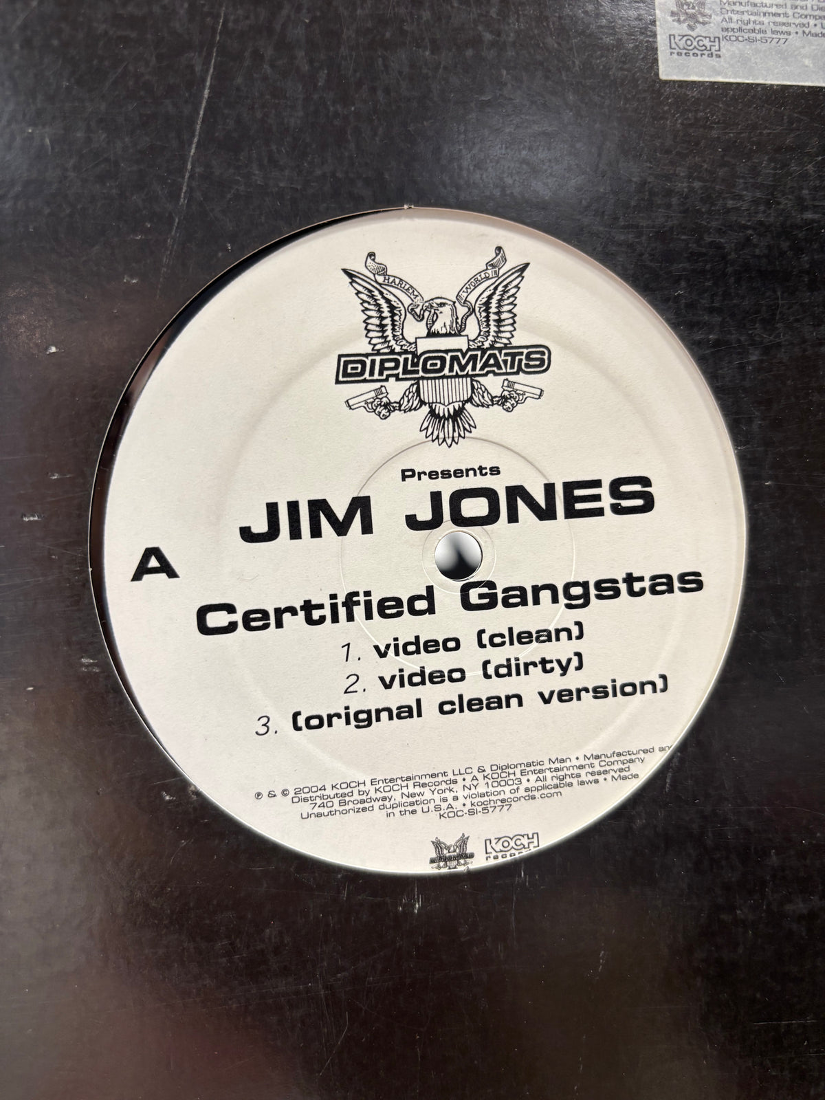 Jim Jones: Certified Gangstas, 12inch, OG pressing, Koch Records, Diplomats, US 2004