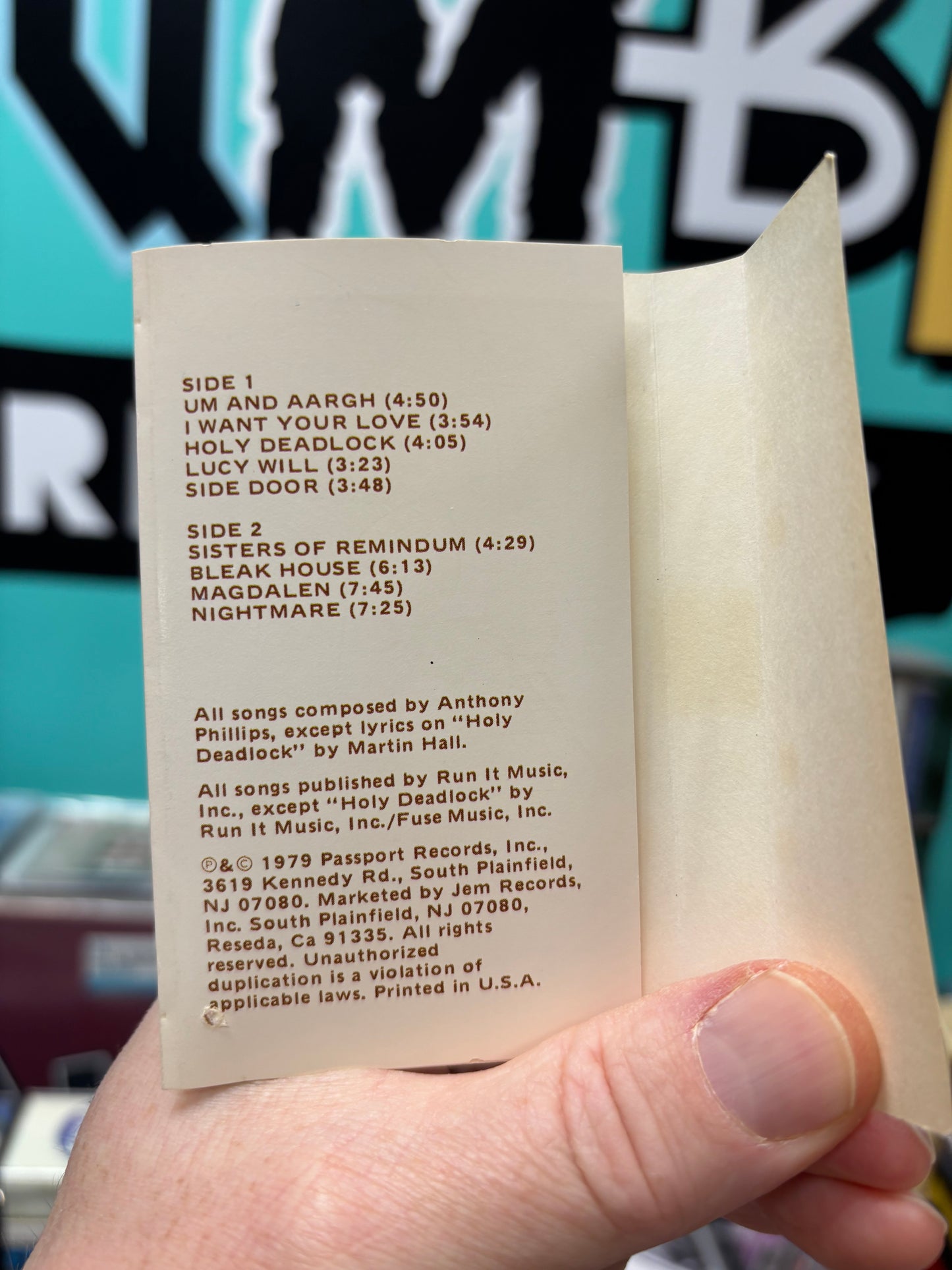 Anthony Philips: Sides, C-cassette, Passport Records, US 1979