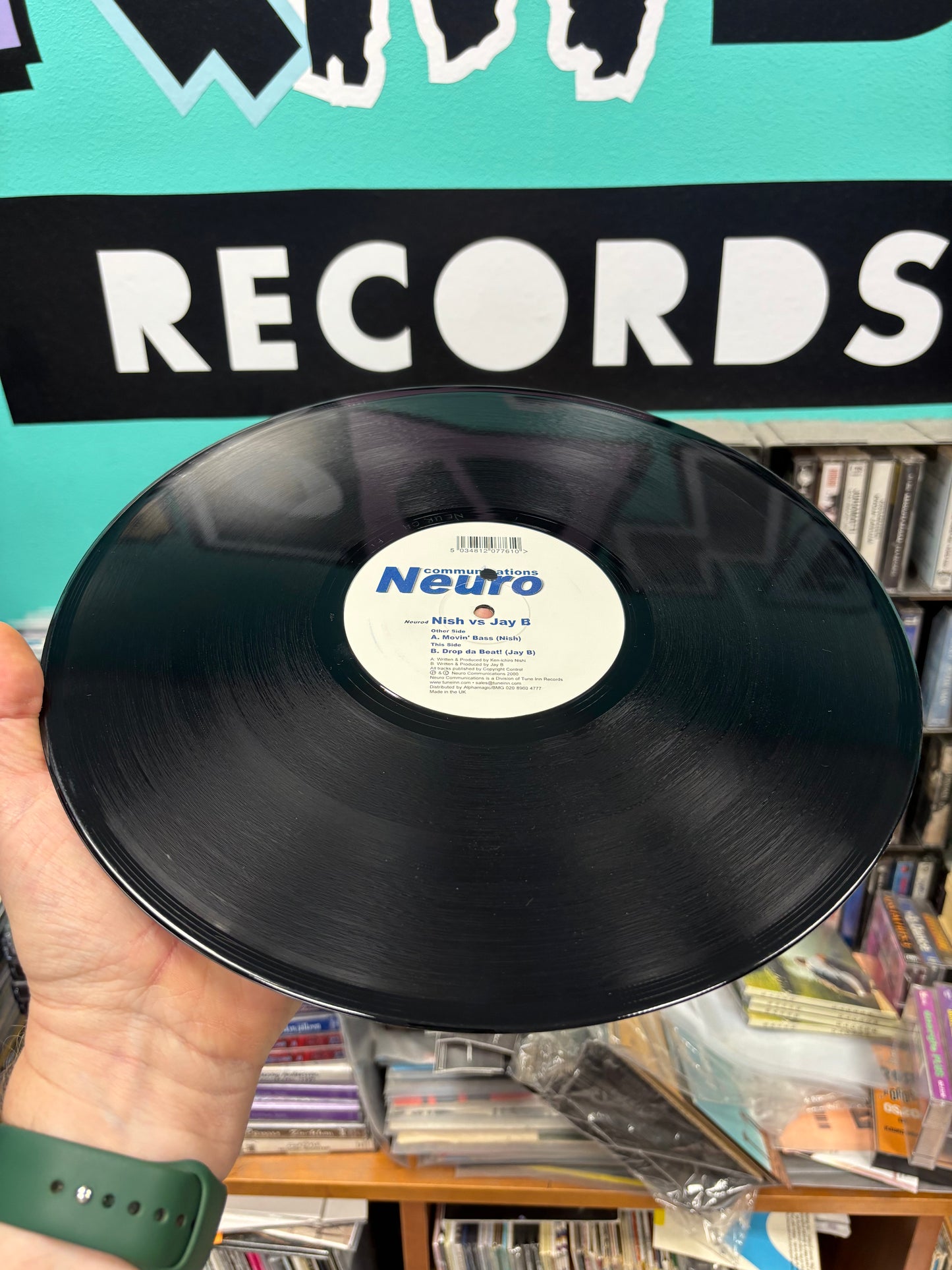 Nish vs Jay B: Movin’ Bass/Drop Da Beat!, 12inch, Only official pressing, Neuro Communications, UK 2000