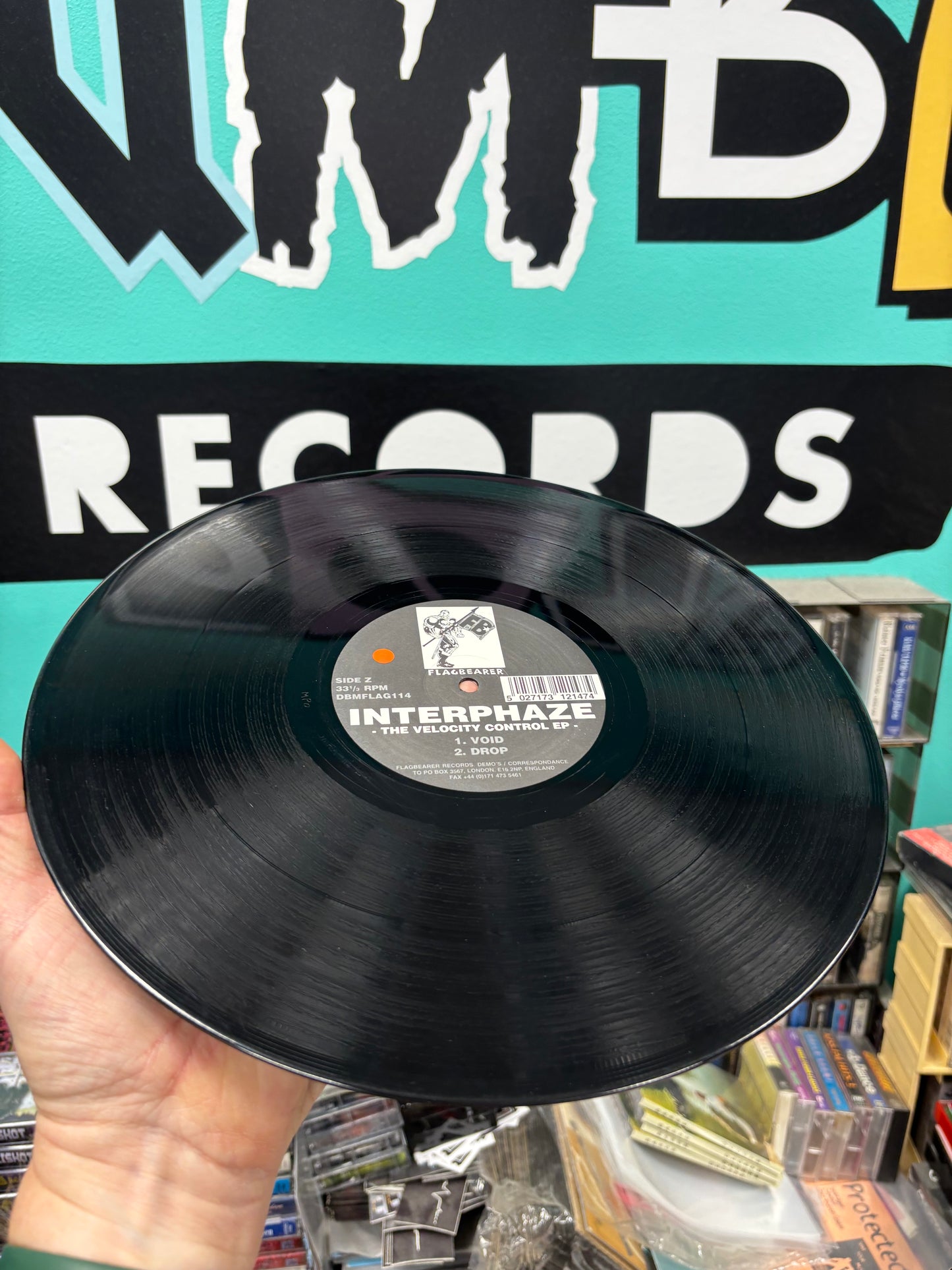 Interphaze: The Velocity Control EP, 2x12inch (A&B side missing!), Only pressing, Flagbearer Records, UK 1995