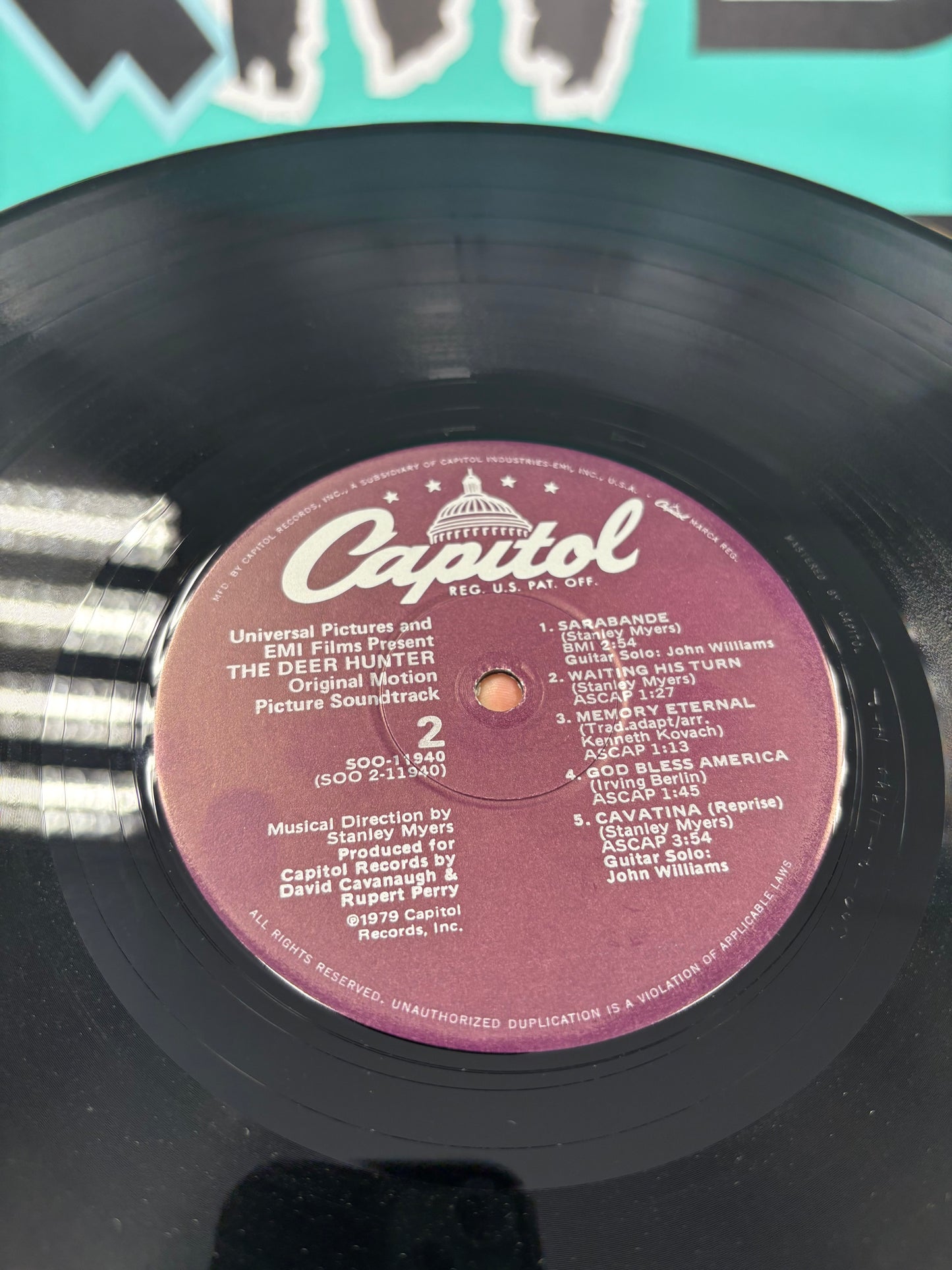The Deer Hunter (Original Motion Picture Soundtrack), LP, OG pressing, Capitol Records, US 1979