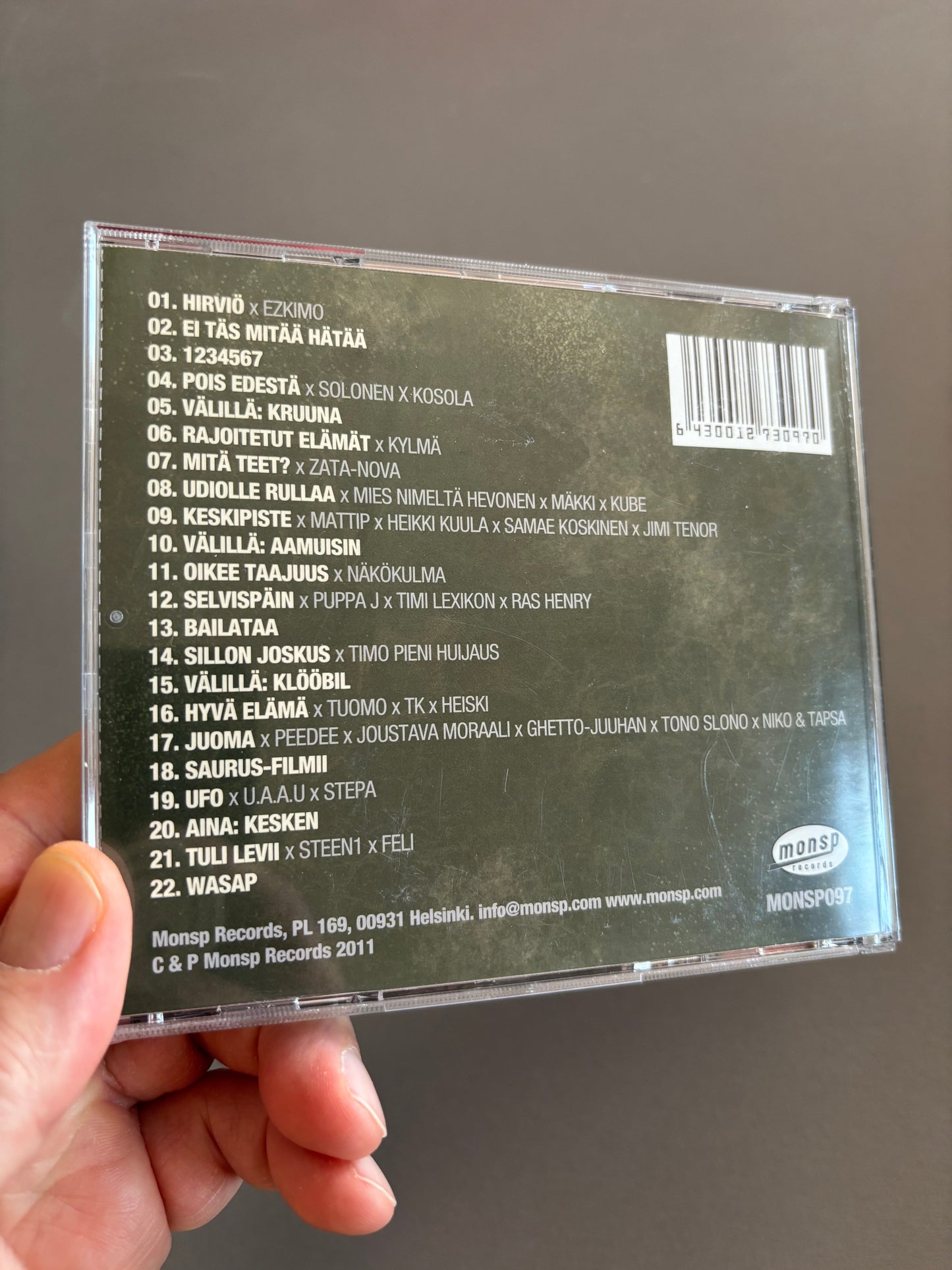 Saurus: Elossa, CD, Only pressing, Monsp Records, Finland 2011