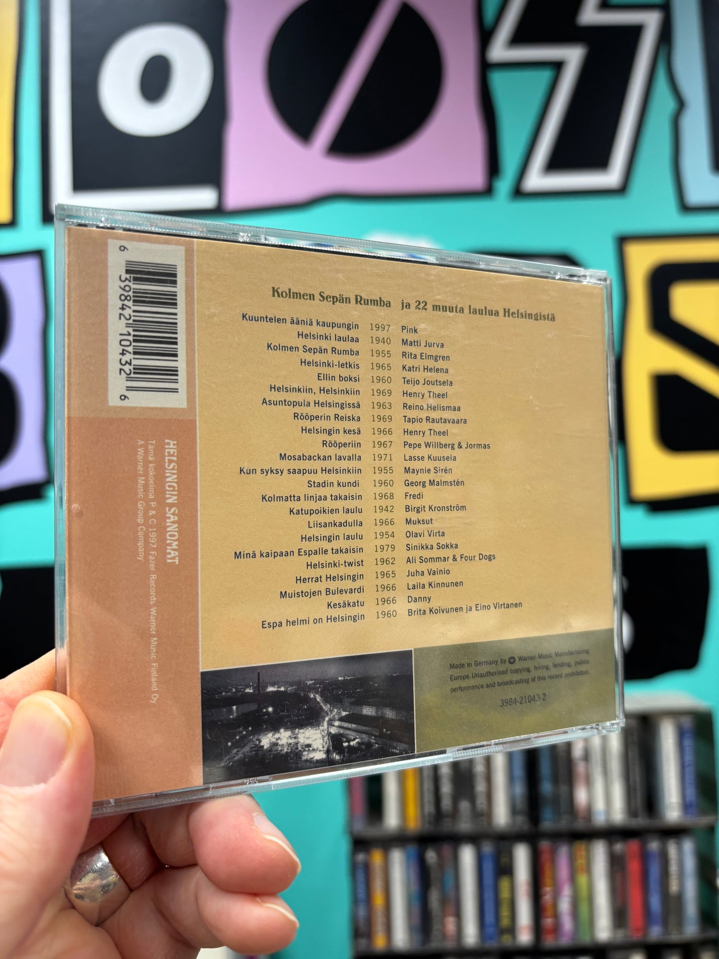 Kolmen Sepän Rumba ja 22 muuta laulua Helsingistä, CD, Only pressing, Compilation, Fazer Records, Finland 1997