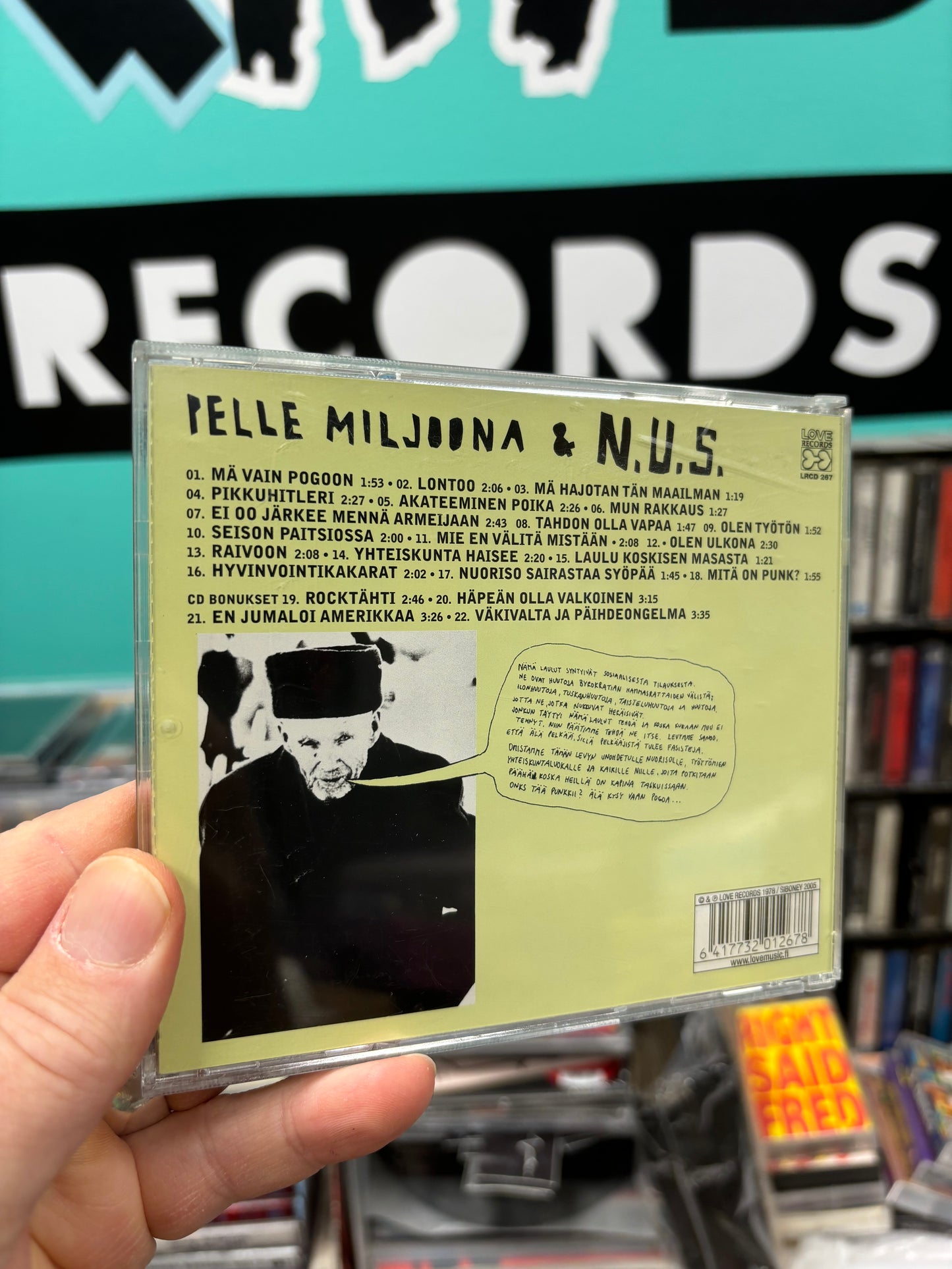 Pelle Miljoona & N.U.S. : Pelle Miljoona & N.U.S., CD, reissue, remastered, Love Records, Siboney, Finland 2005