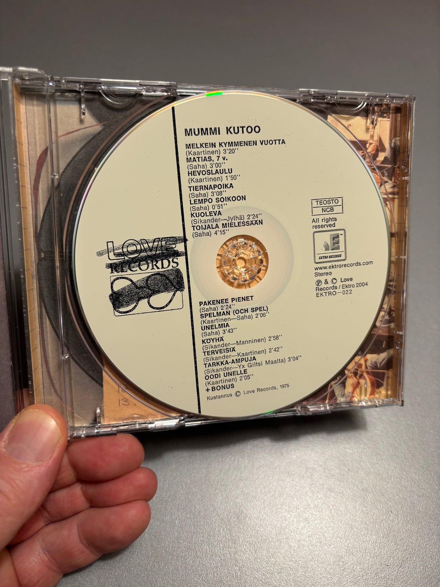 Mummi Kutoo: Mummi Kutoo, CD, compilation, reissue, Ektro Records, Finland 2003