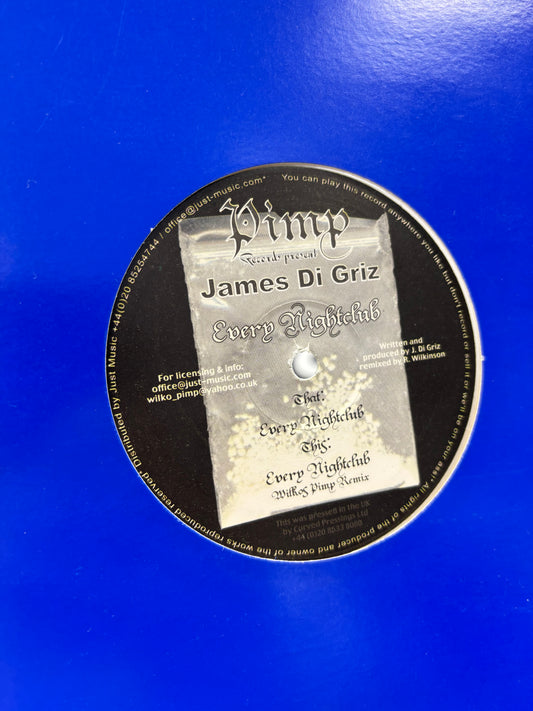 James Di Griz: Every Nightclub, 12inch, white, Only pressing, Pimp Records, UK 2004