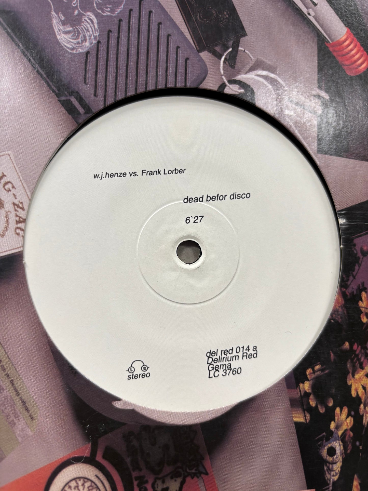 W.J. Henze vs. Frank Lorber: Dead Before Disco/W.J.Henze vs. DJ Pauli: Fulscan, 12inch, Delirium Red, Germany 1996