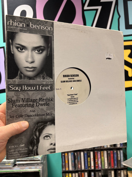 Rhian Benson feat. Slum Village and Dwele: Say How I Feel, 12inch, Promo, white label, DKG Music Inc., US 2004