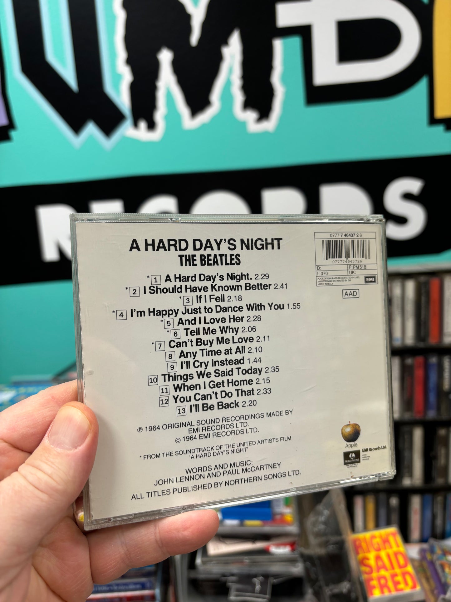 The Beatles: A Hard Days Night, CD, reissue, Apple Records, Parlophone, Italy Year?