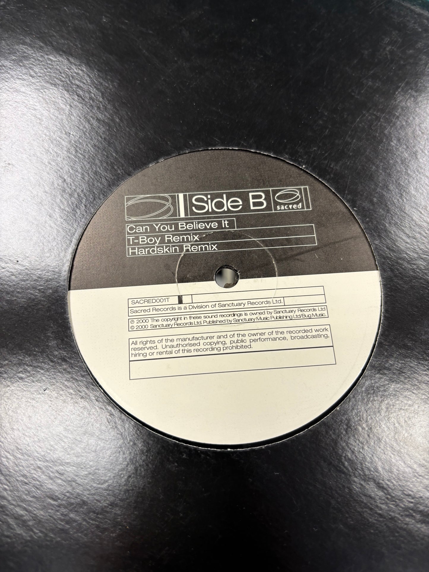 Tom Harding: Can You Believe It, 12inch, Only pressing, Sacred Beats, UK 2000
