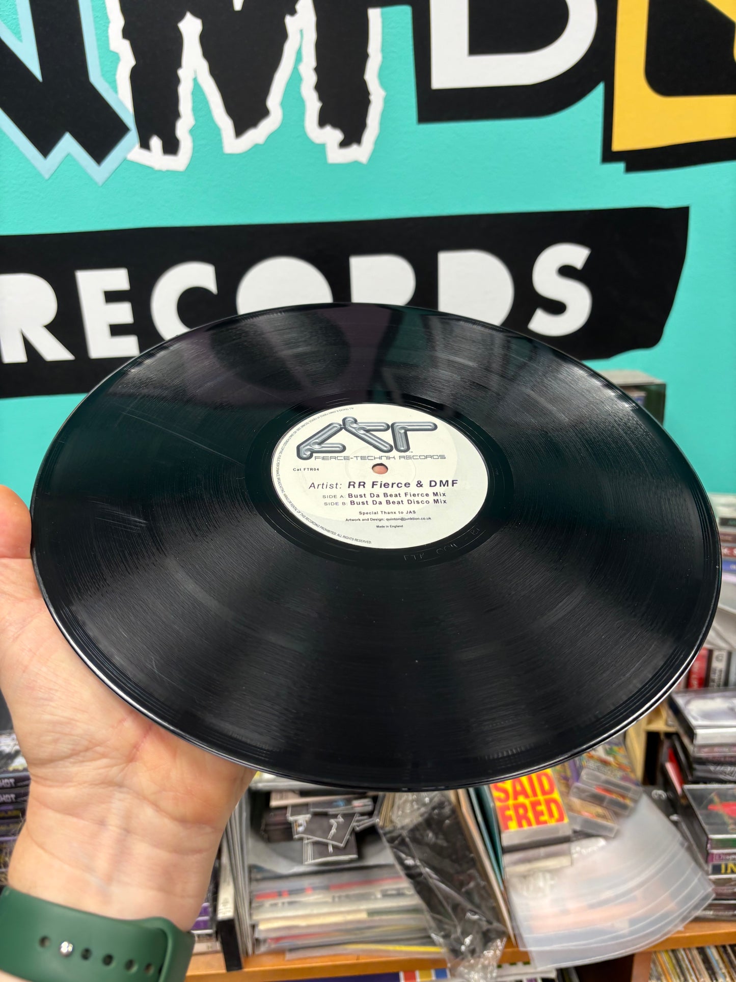 RR Fierce & DMF: Bust Da Beat, 12inch, Only official pressing, Fierce Technik Records, UK 2000