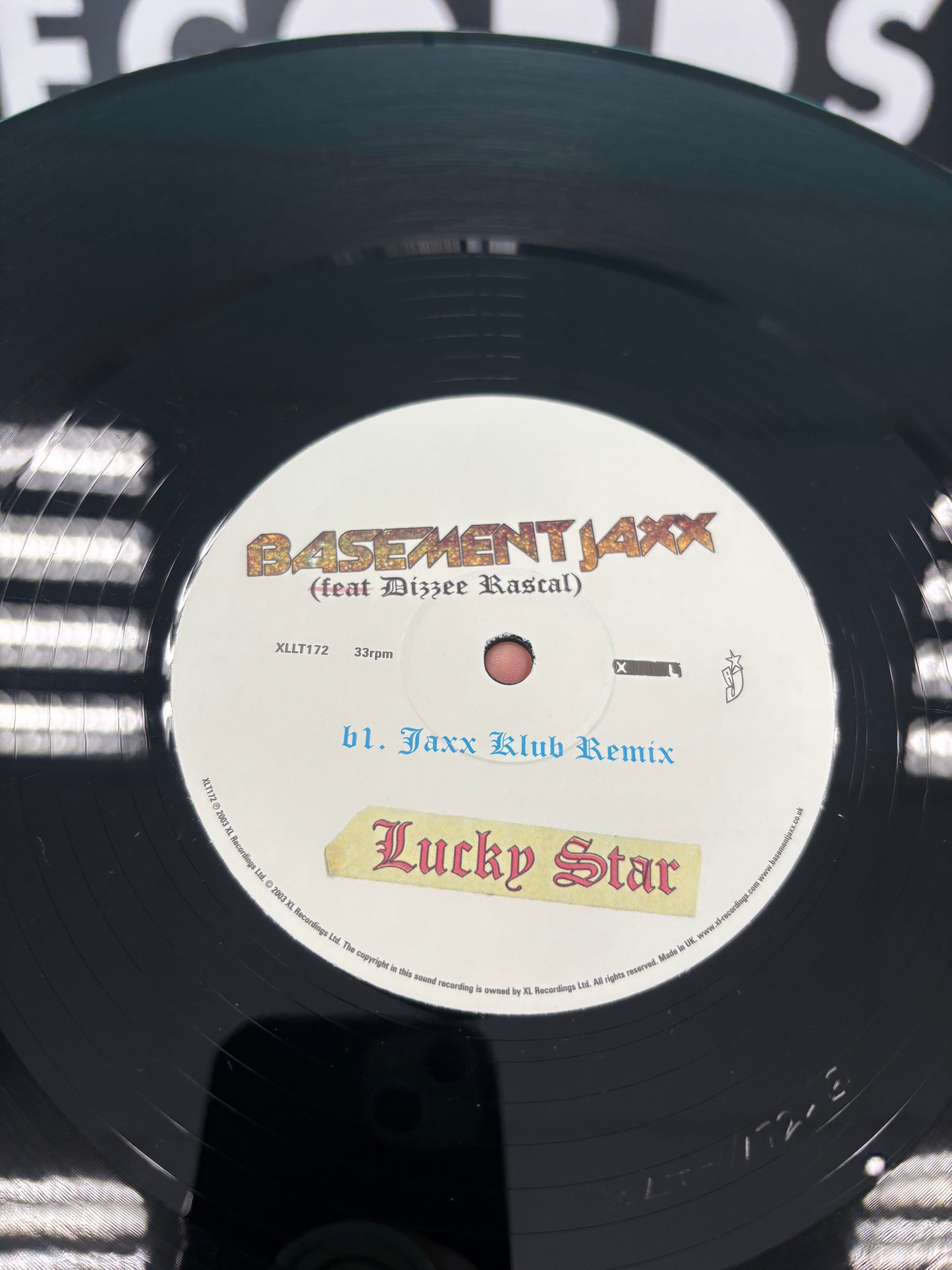 Basement Jaxx: Lucky Star, 12inch, 1st pressing, XL Recordings, UK 2003