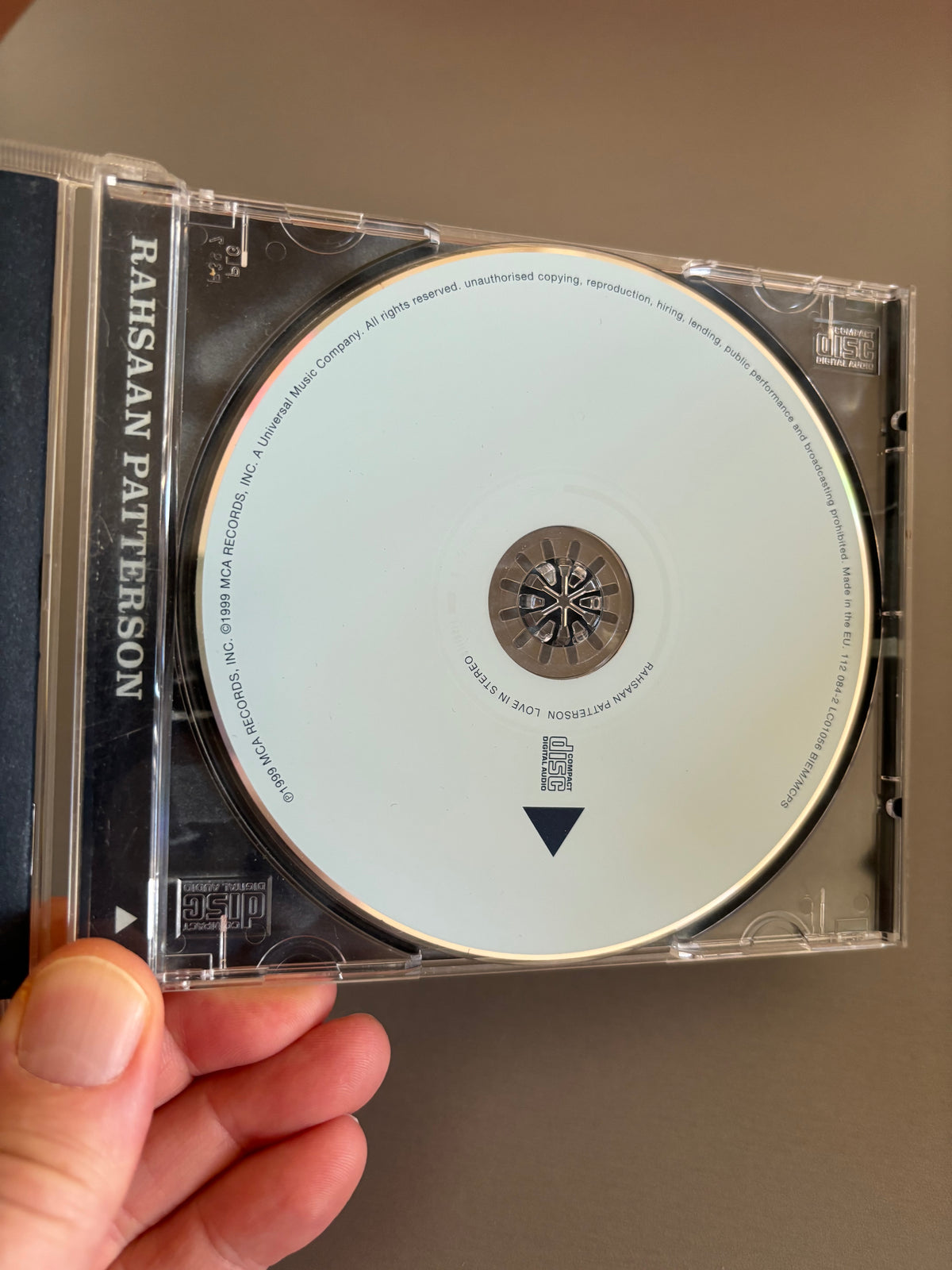 Rahsaan Patterson: Love In Stereo, CD, MCA Records, Europe 1999