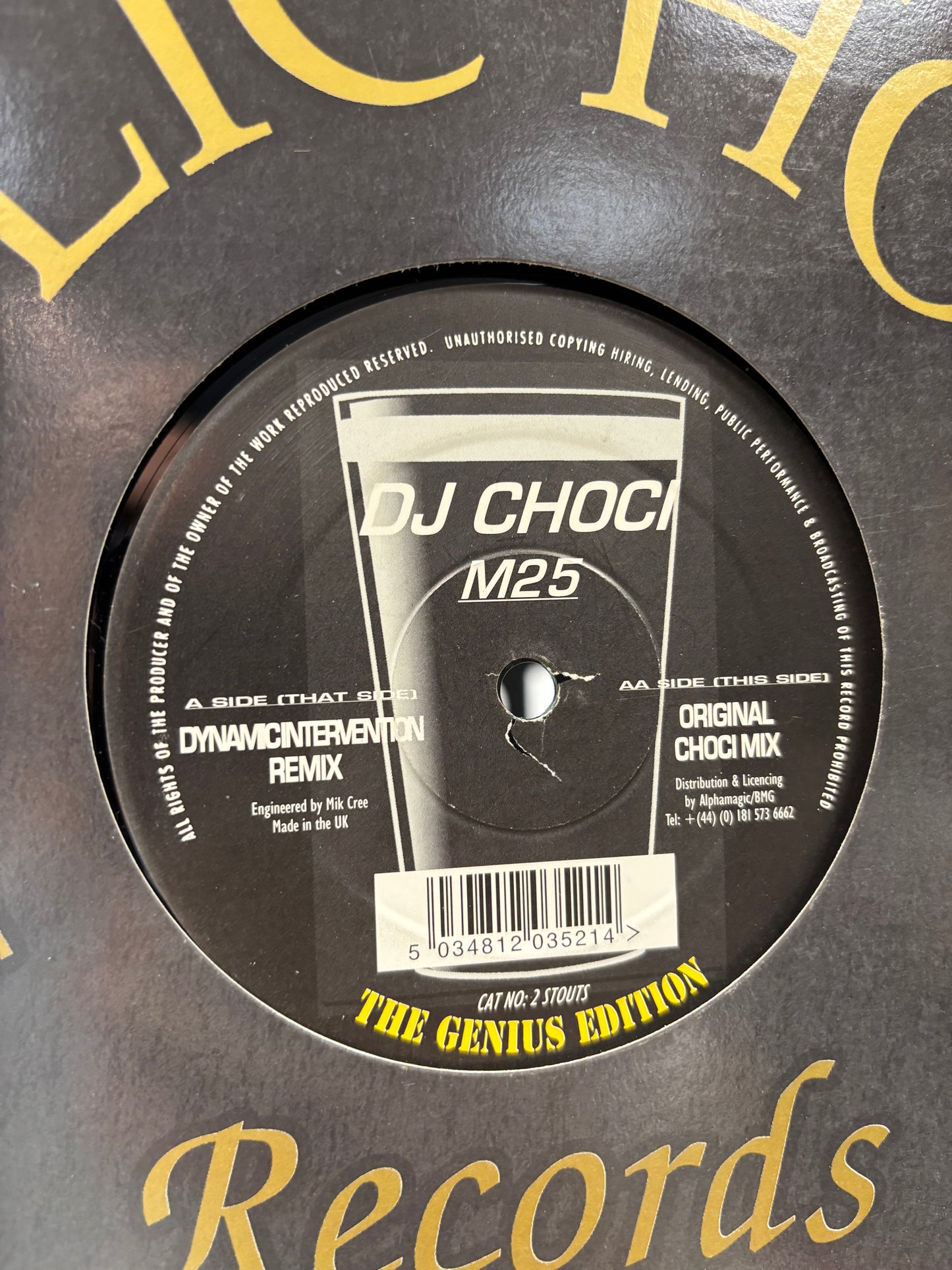 DJ Choci: M25, 12inch, Only official pressing, Public House, UK 1999