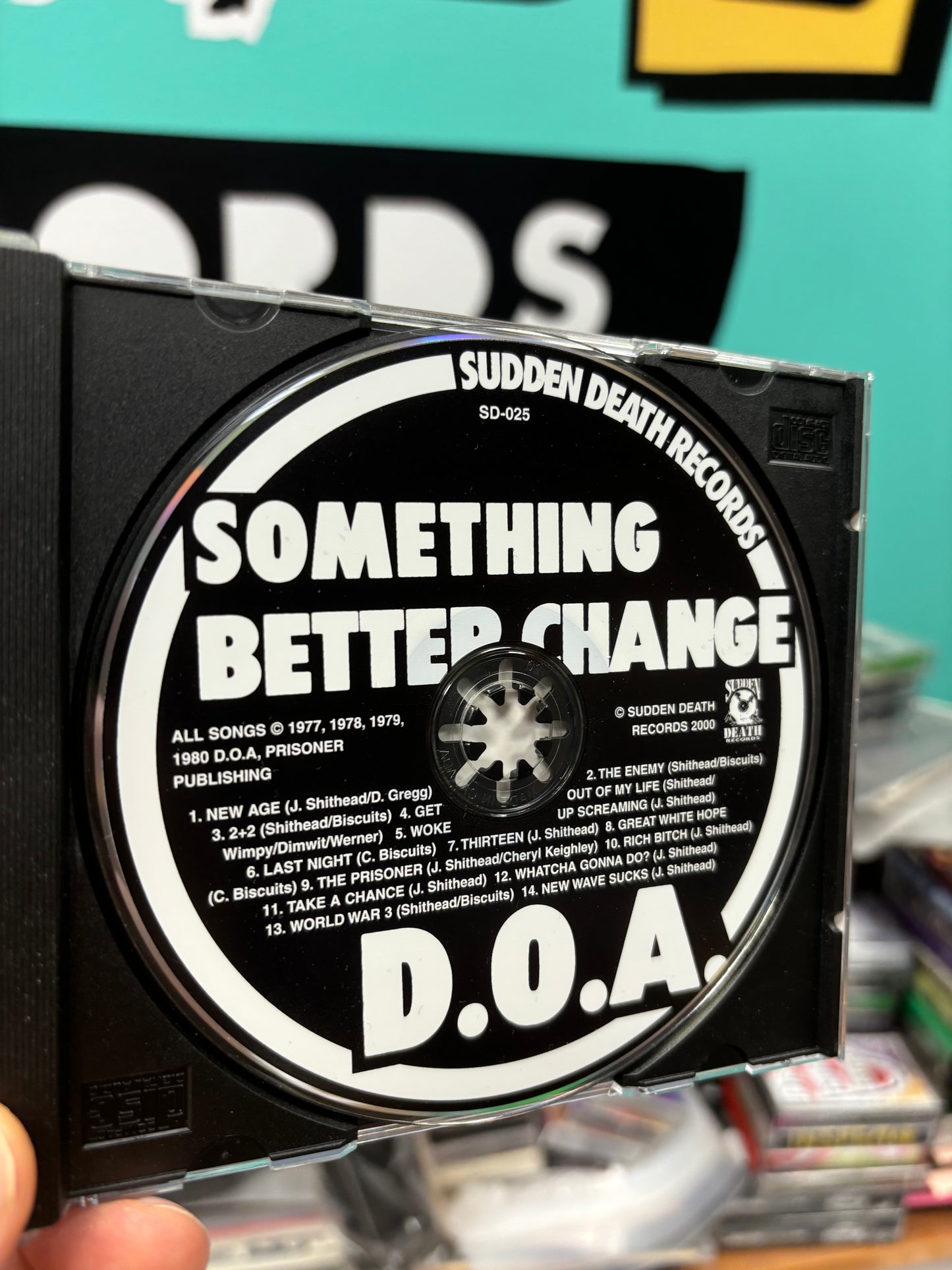 D.O.A. : Something Better Change, CD, reissue, Sudden Death Records, Canada 2000