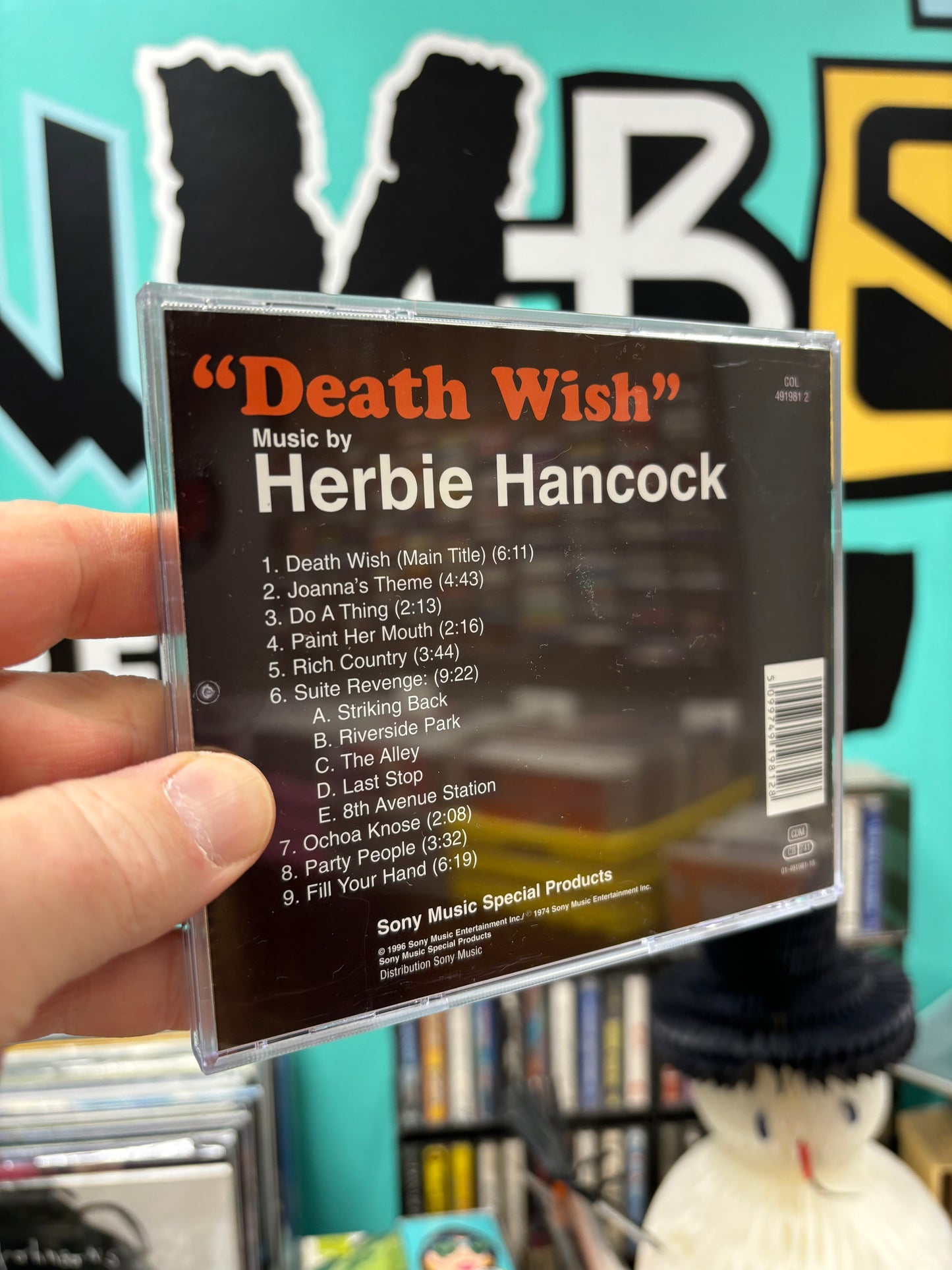 Herbie Hancock - Death Wish: Original Soundtrack Album, CD, reissue, Europe 1996