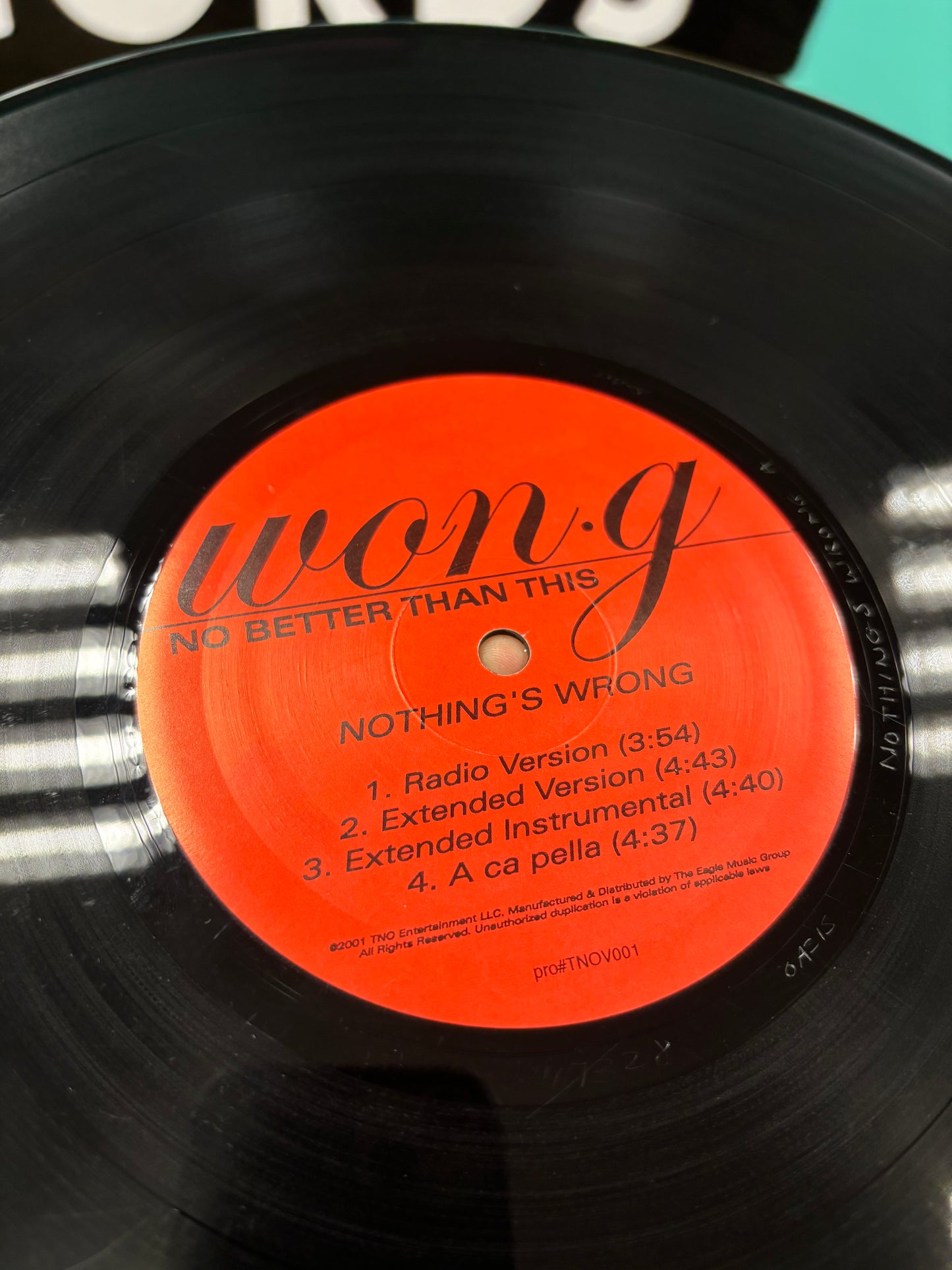 Won-G: Nothing’s Wrong feat. DJ Quik, 12inch, Only vinyl pressing, Promo, TNO Entertainment, US 2001