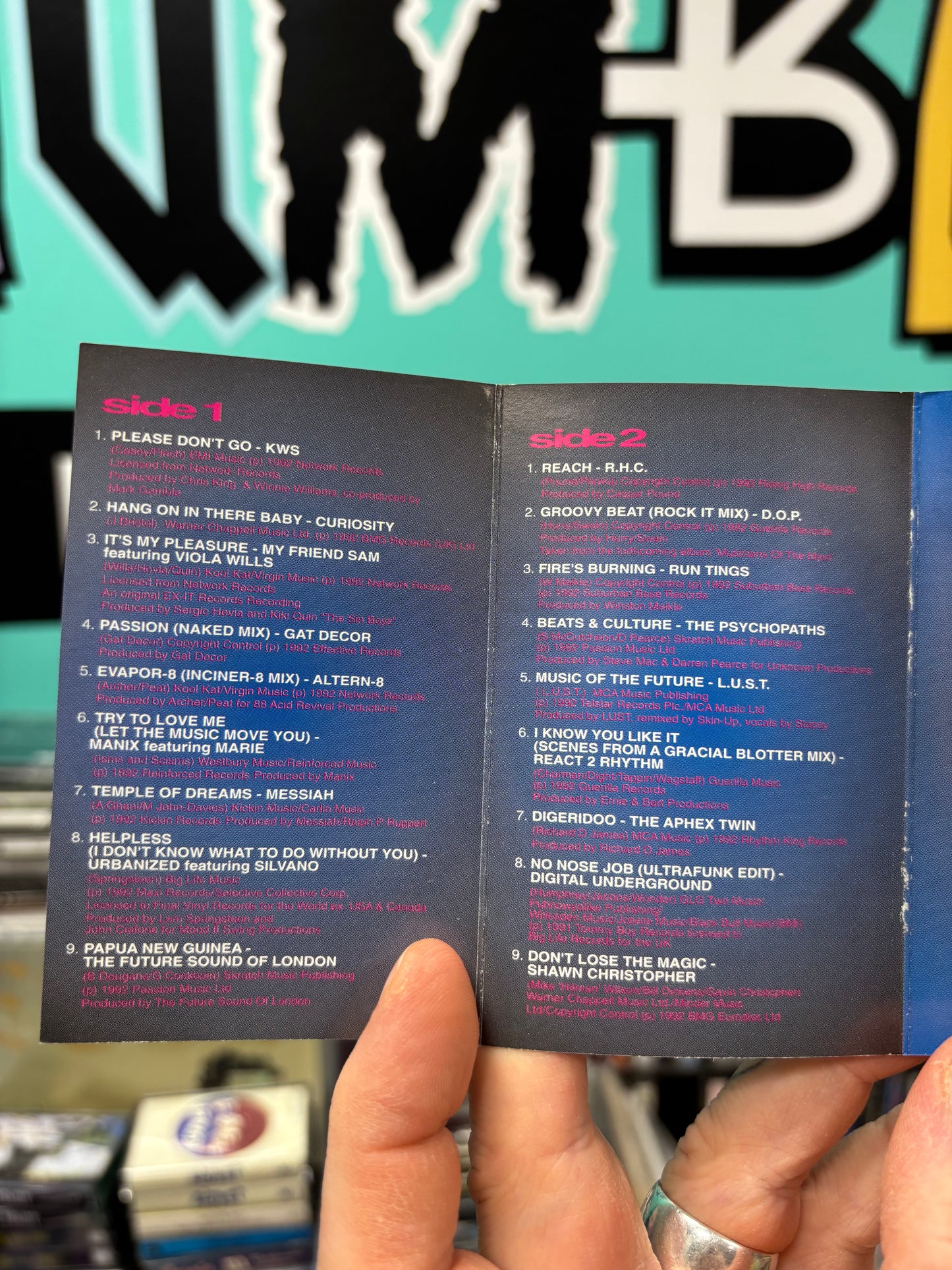 Raving We’re Raving, cassette, Only cassette pressing, Compilation, Telstar, UK & Ireland 1992