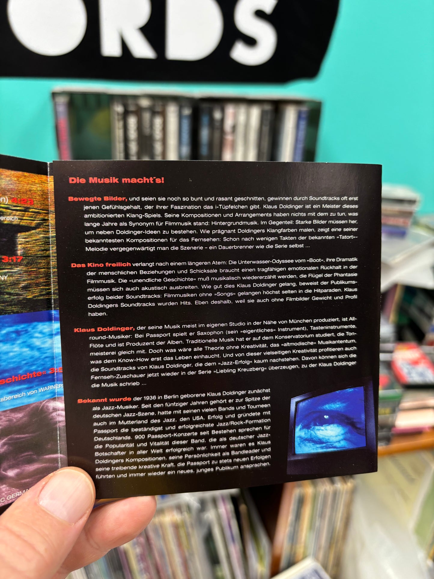 Klaus Doldinger - Film Ab: Doldinger - TV & Filmthemen, CD, 1st pressing, Compilation, WEA, Germany 1993