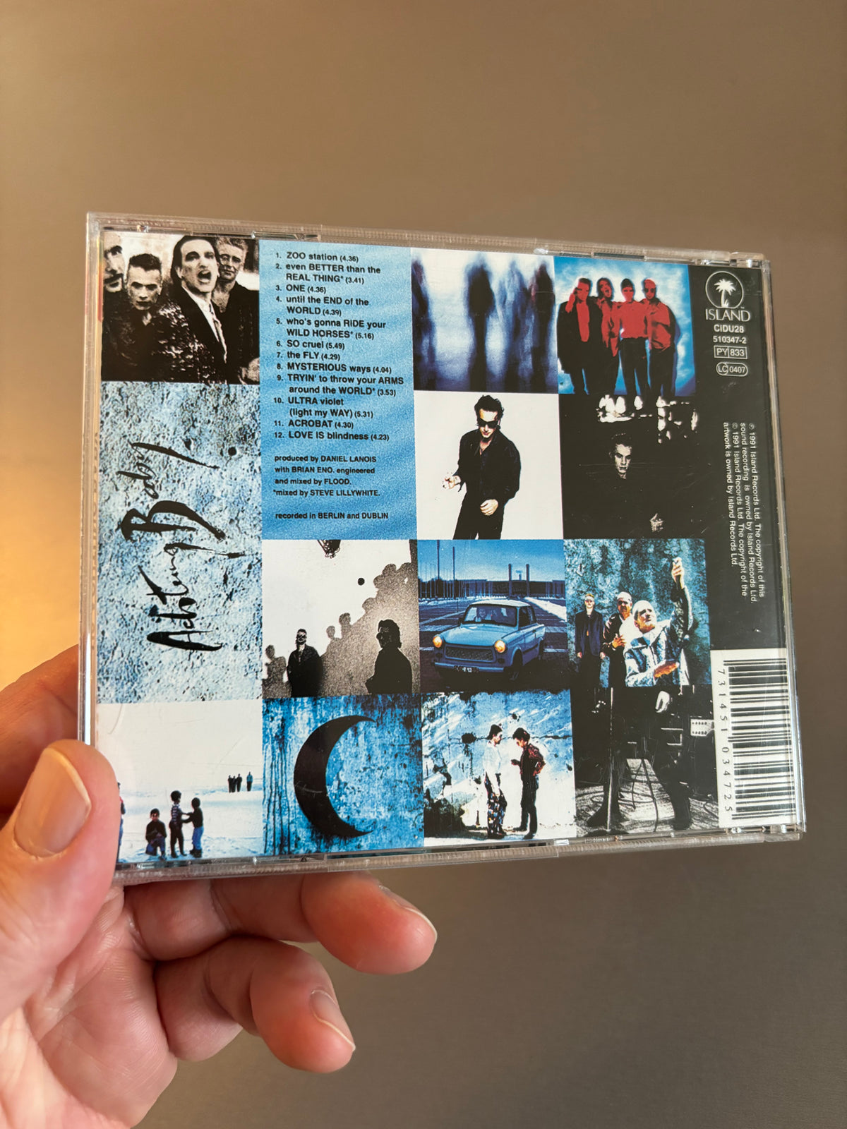 U2: Achtung Baby, CD, repress, EDC pressing, Island Records, Europe year?
