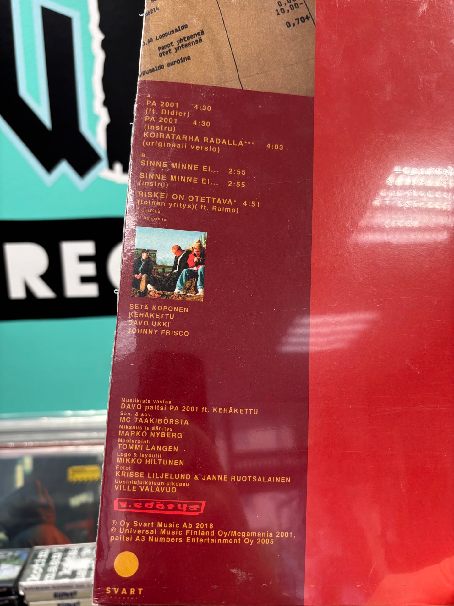 MC Taakibörsta: PA 2001, 12inch EP, reissue, Svart Records, Finland 2018