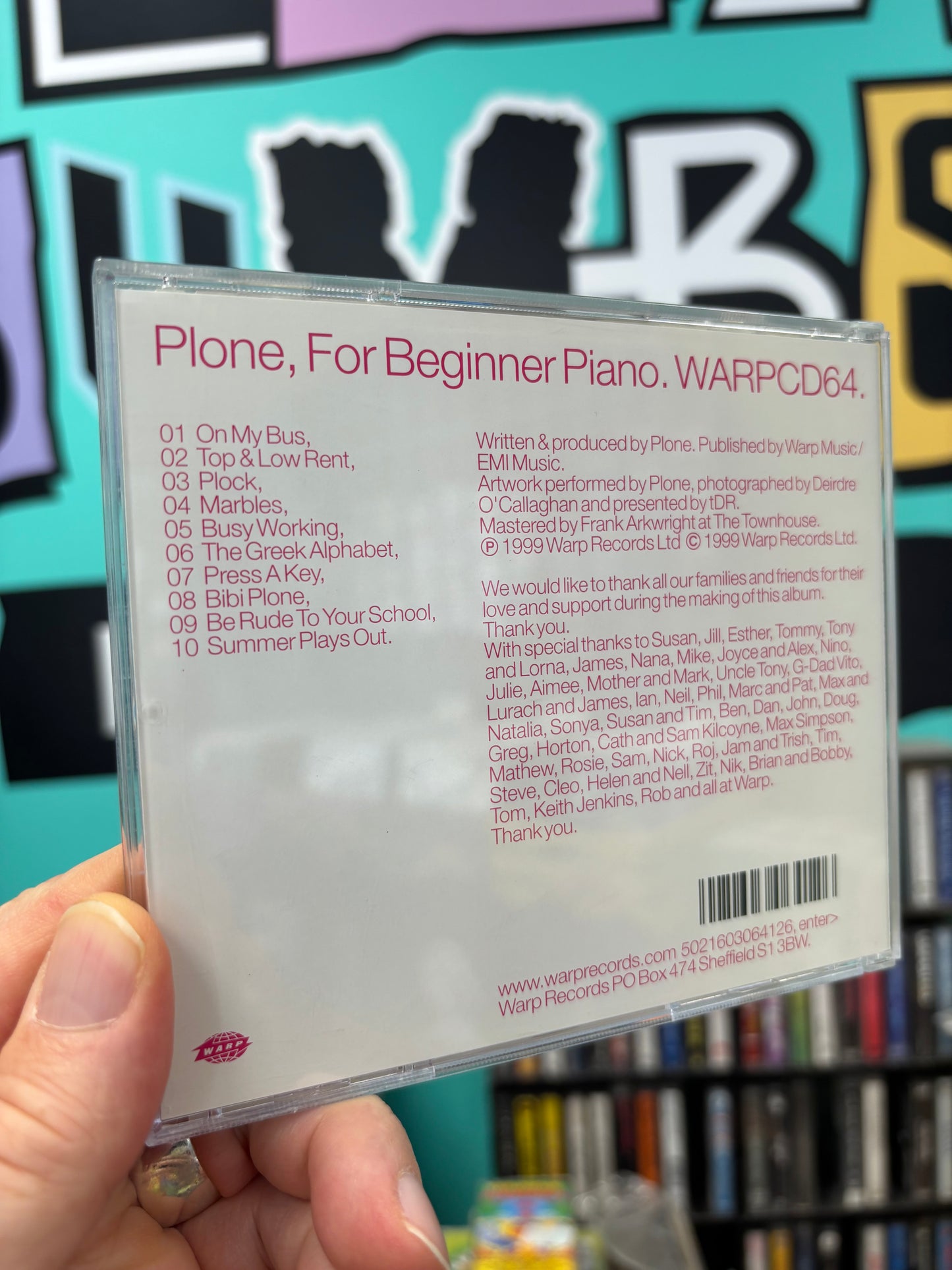 Plone: For Beginner Piano, CD, 1st pressing, Warp Records, UK 1999