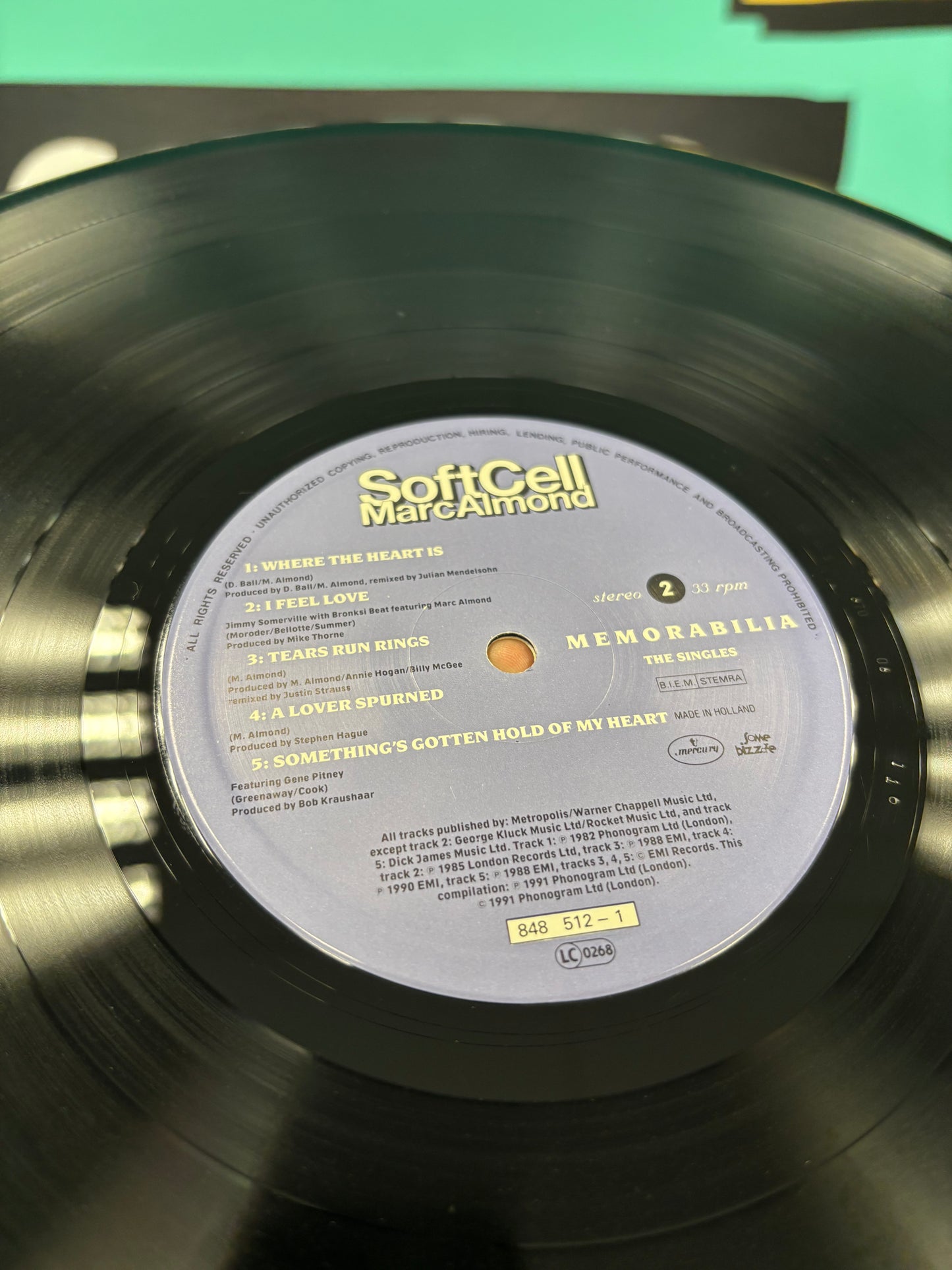 Soft Cell/Marc Almond: Memorabilia (The Singles), LP, Mercury, Some Bizarre, Europe 1991