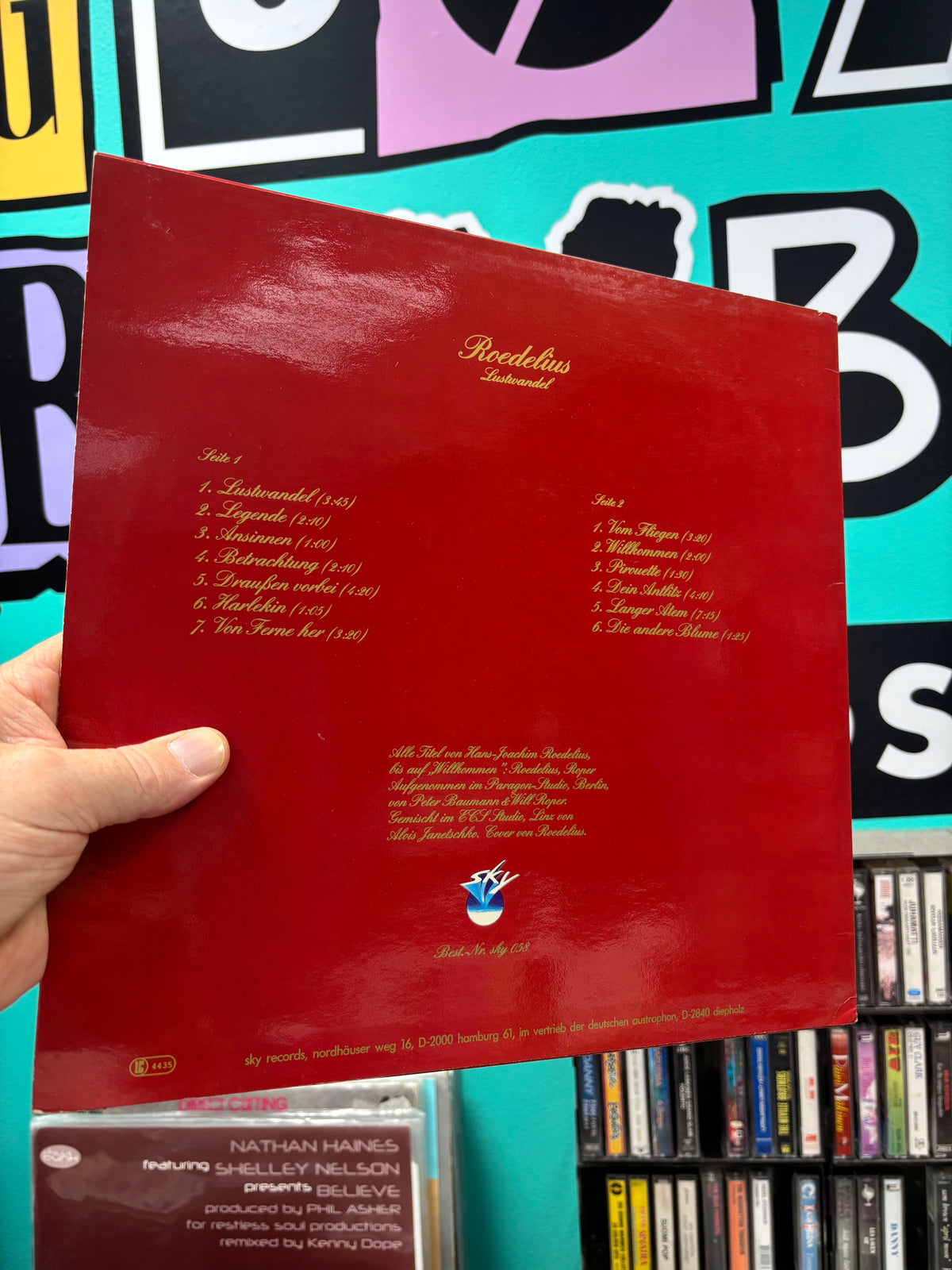 Roedelius: Lustwandel, LP, 1st pressing, Sky Records, Germany 1981