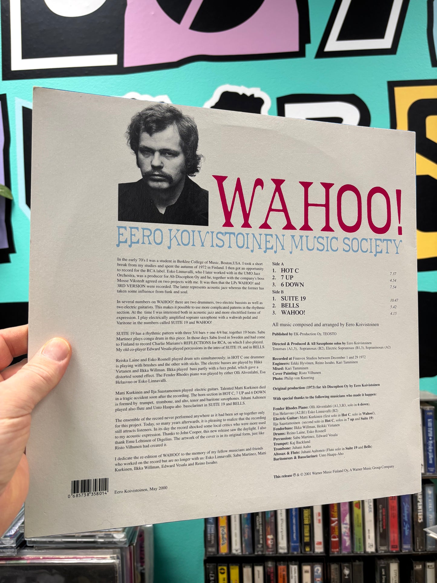 Eero Koivistoinen Music Society: Wahoo!, reissue, LP, Warner Music Finland Oy, Finland 2001