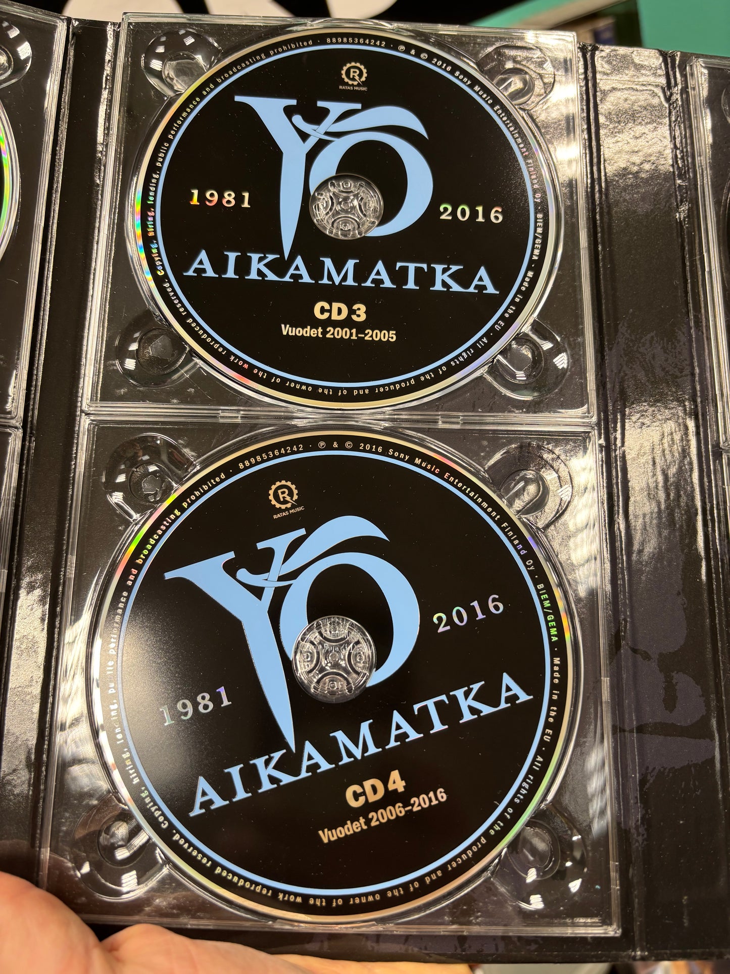 Yö: Aikamatka 1981-2016, 6 x CD, booklet, Compilation, Only pressing, Ratas Music, Sony Music, Finland 2016