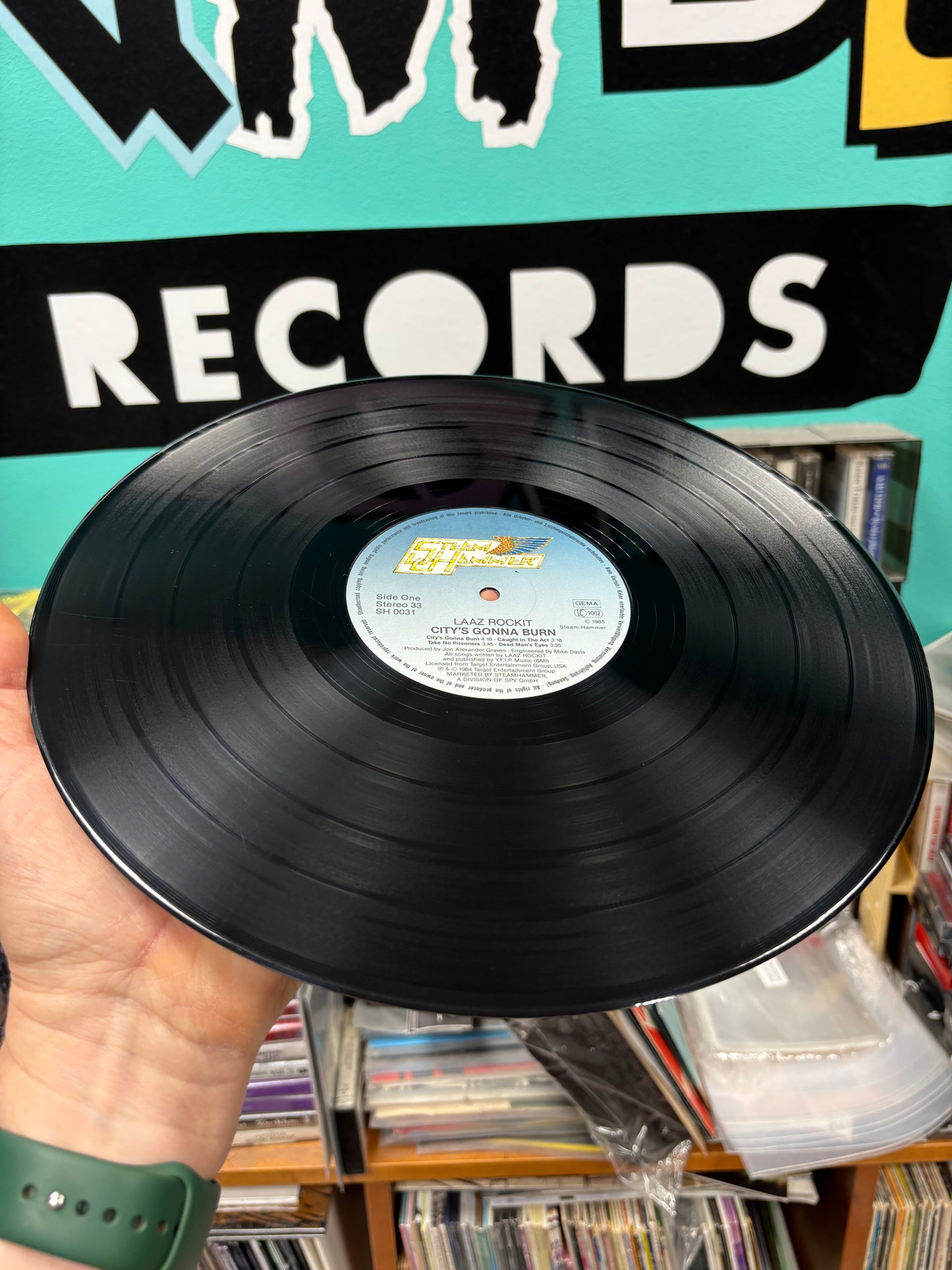 Laaz Rockit: City’s Gonna Burn, LP, Steamhammer, Germany 1985