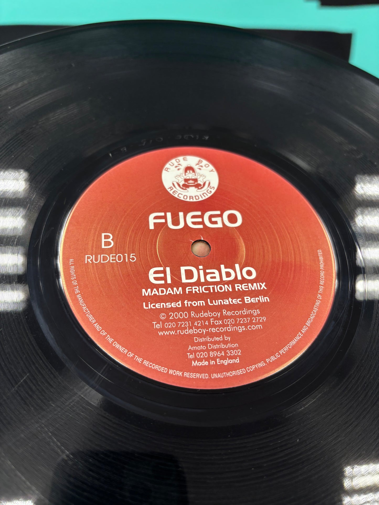 Fuego: El Diablo, 12inch, Rudeboy Recordings, UK 2000