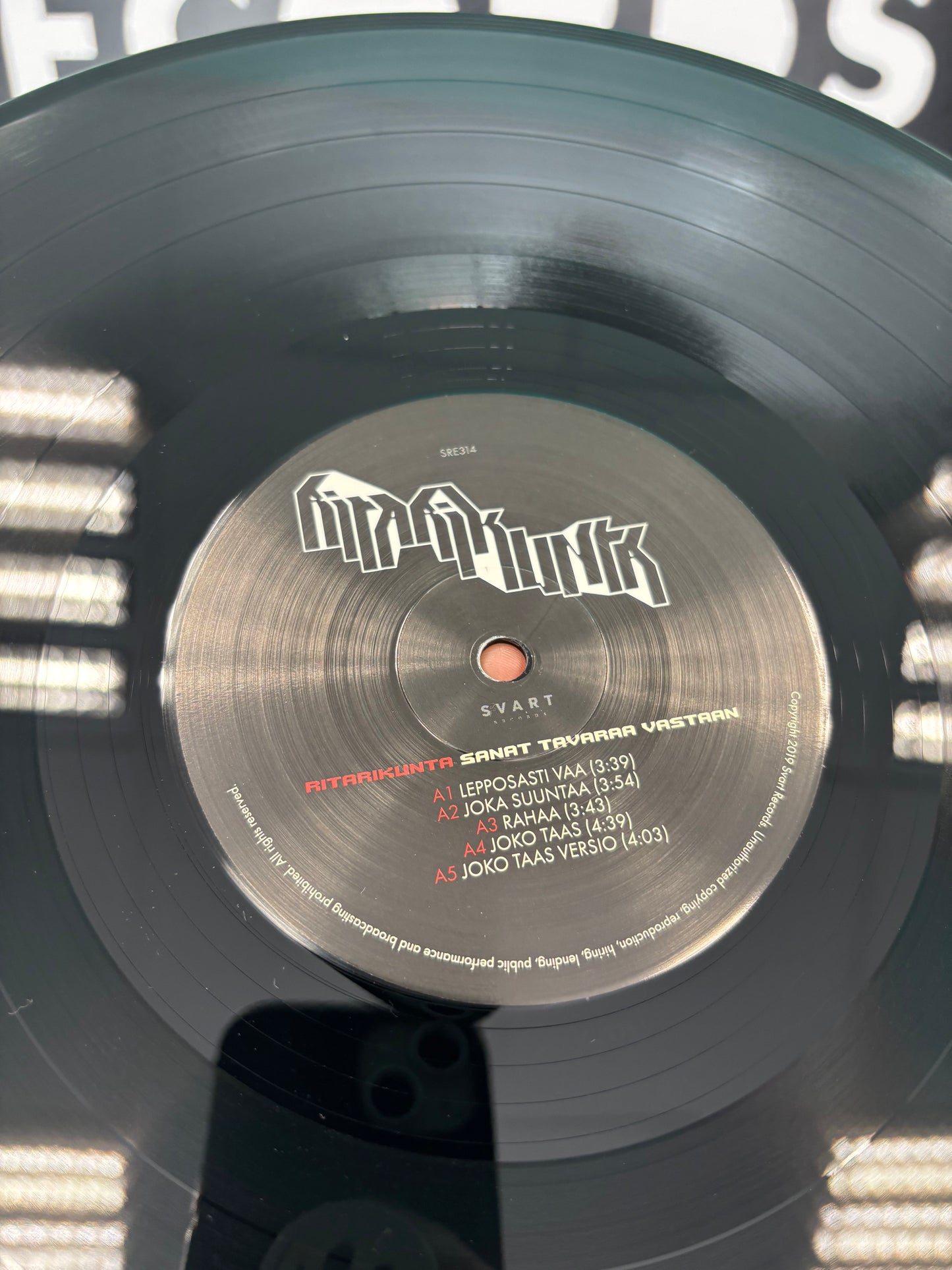 Ritarikunta: Sanat Tavaraa Vastaan, 2LP, gatefold, black vinyls, reissue, Svart Records, Finland 2019