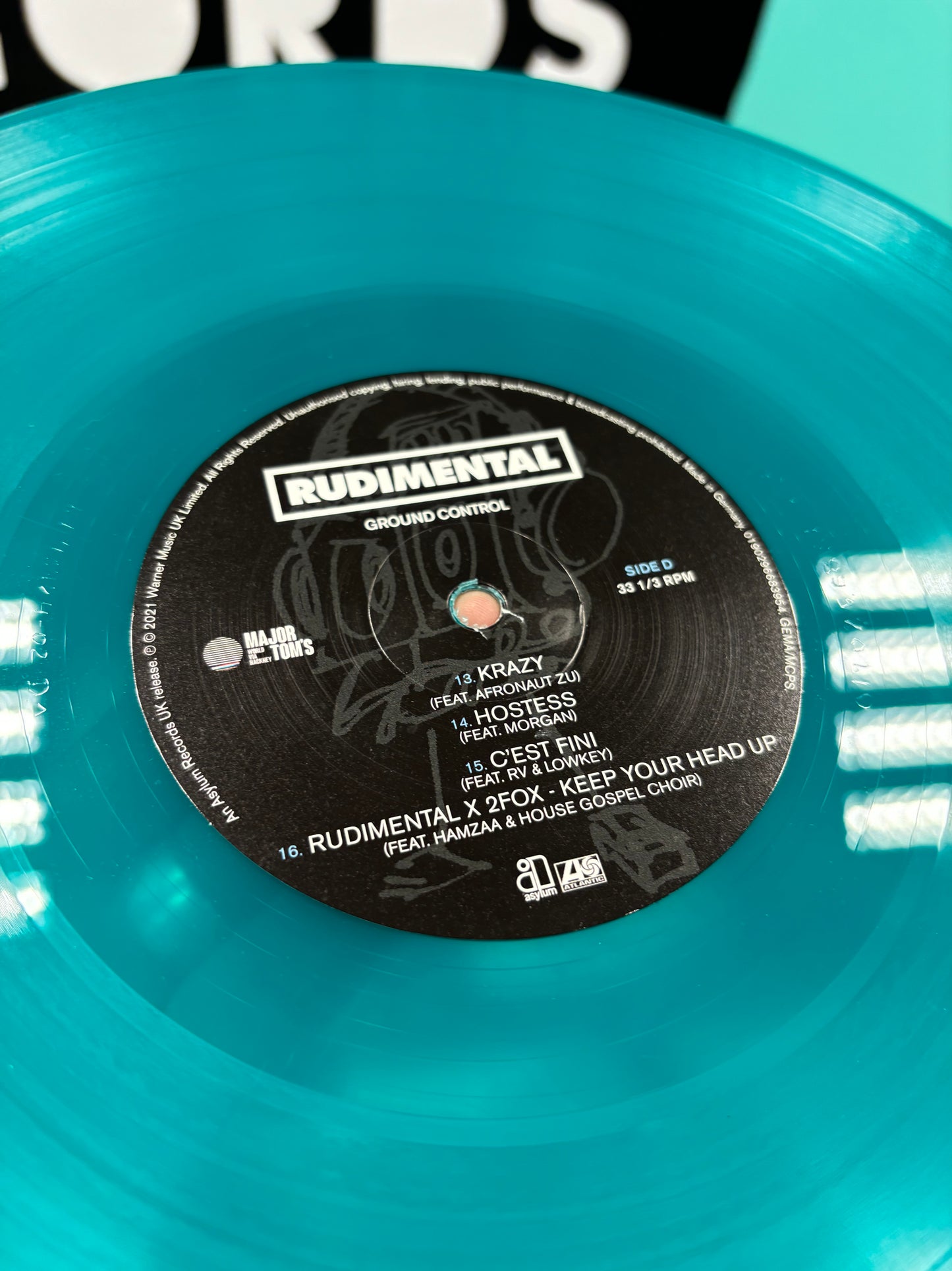 Rudimental: Ground Control, 2LP, gatefold, Limited Edition, Teal Translucent, Only vinyl pressing, Asylum Records, Europe 2021